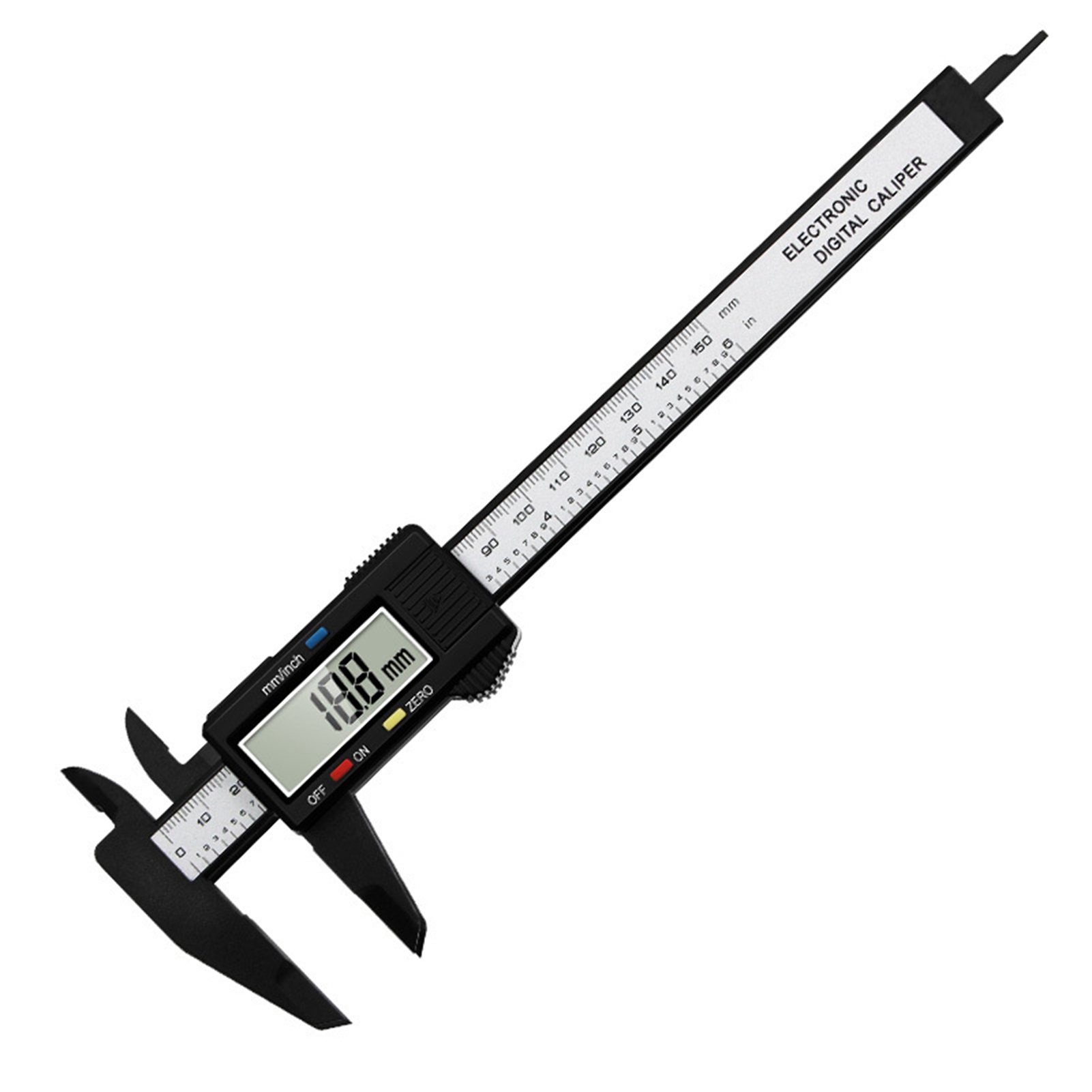 Schwarzer Digitaler Elektronischer Messschieber, Stabiles Und Klares Lcd-display, Einfach Und Robust, 0–150 Mm