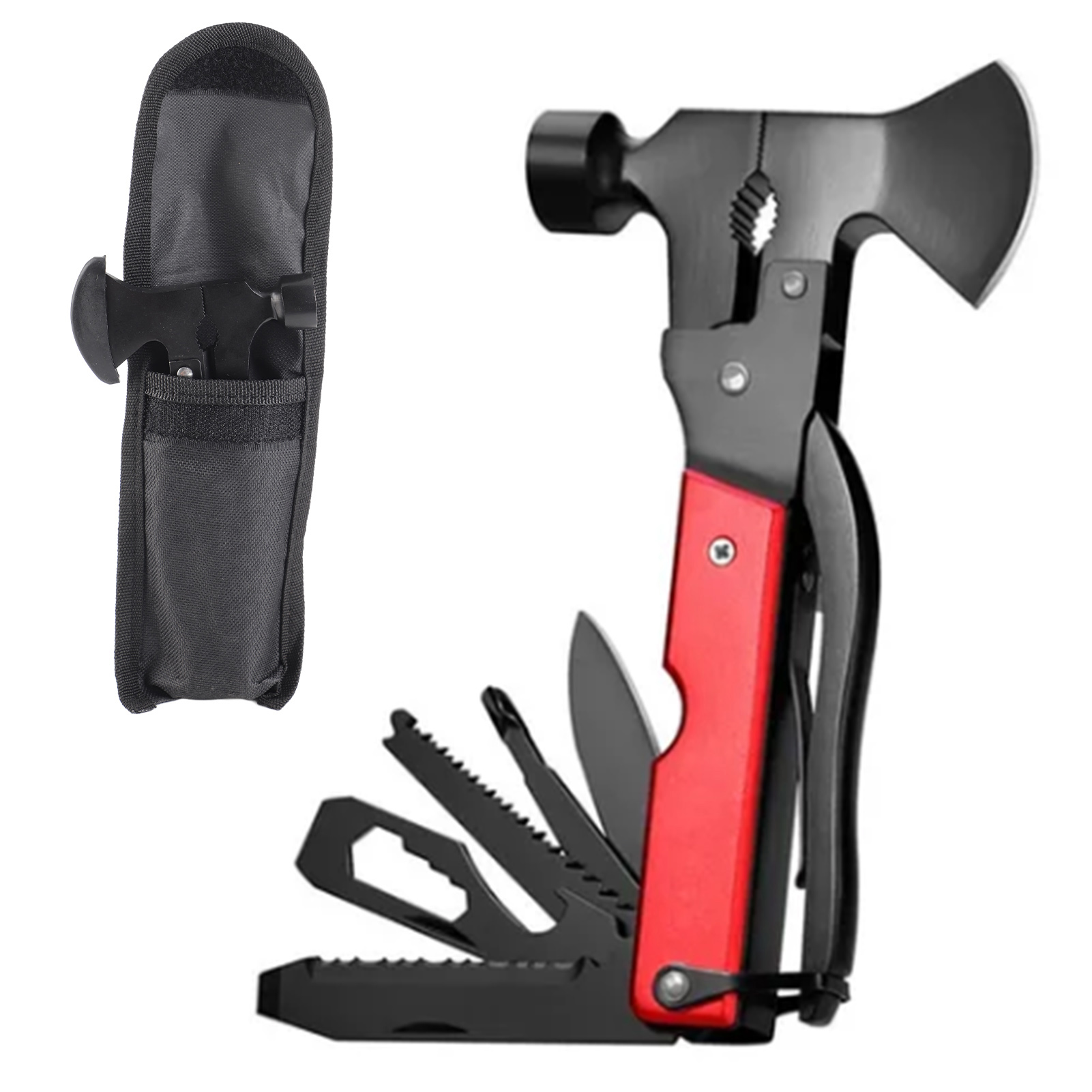 Multifunktionale Axt Aus Edelstahl, Tragbarer Sicherheitshammer Für Camping Und Outdoor-aktivitäten, Griff Aus Eloxiertem Aluminium