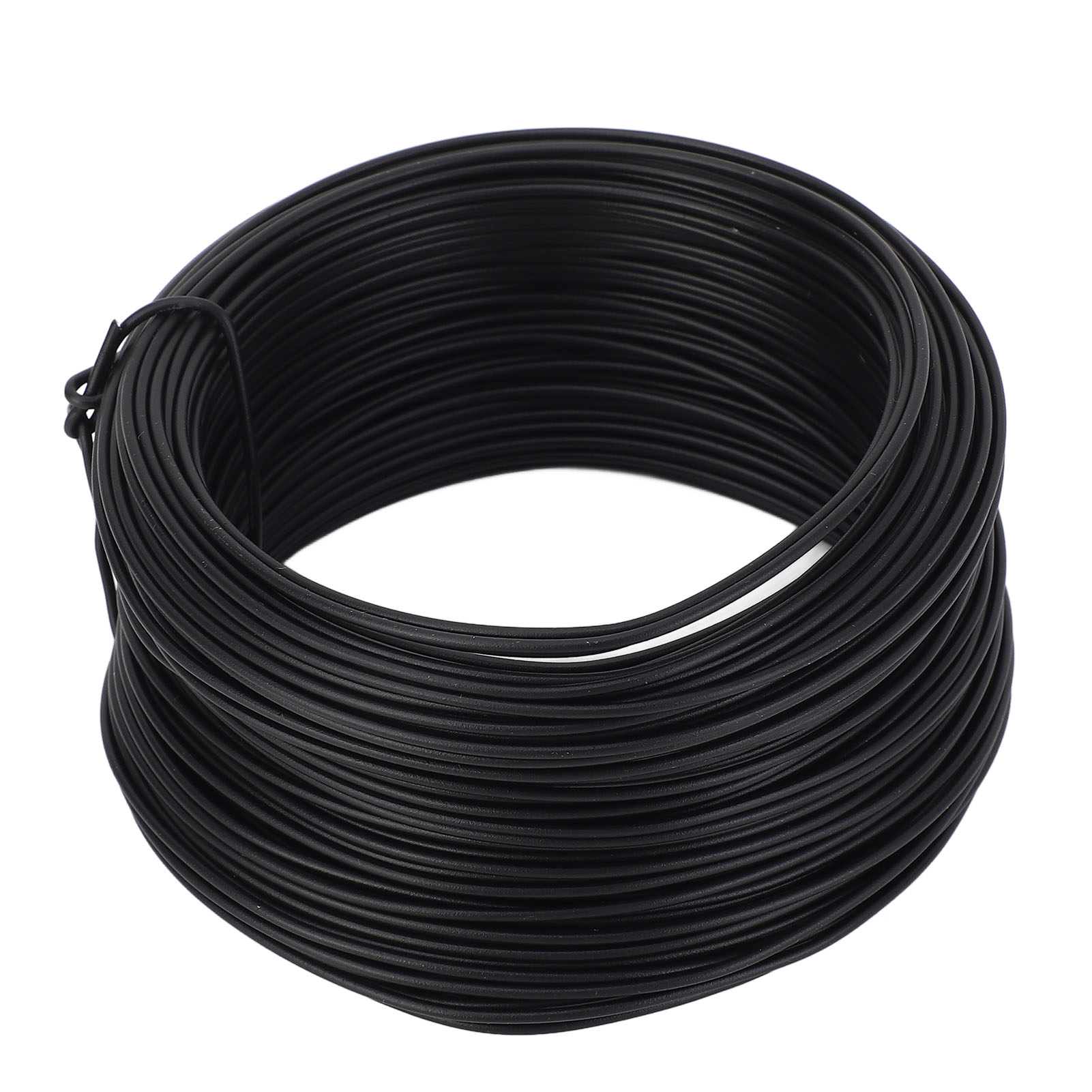 Elektrogalvanisierter Eisendraht 0,9 Mm, 40 M, Rund, Robust Und Flexibel, Pvc-beschichtet, Schwarz.