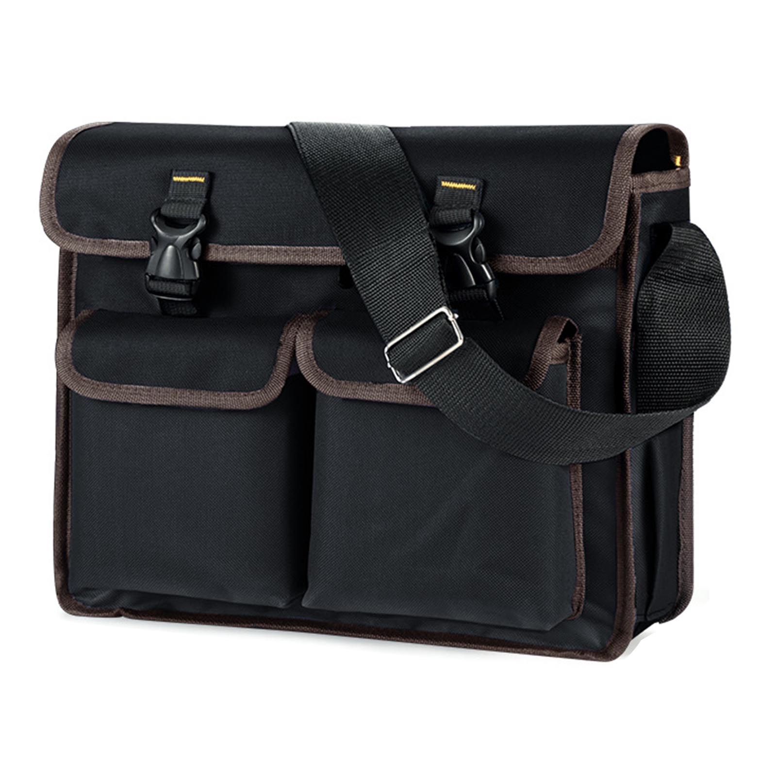 Große Elektrikertasche Aus Dickem, Schwarzem Oxford-gewebe Für Reparatur- Und Installationswerkzeuge.