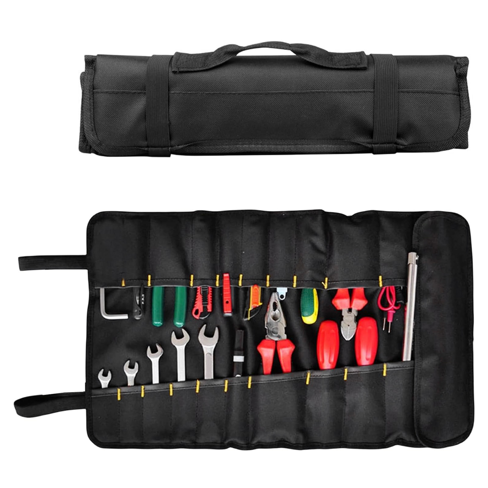 Tragbare, Wasserdichte, Multifunktionale Werkzeugtasche Aus Canvas Für Die Holzbearbeitung, Schwarz