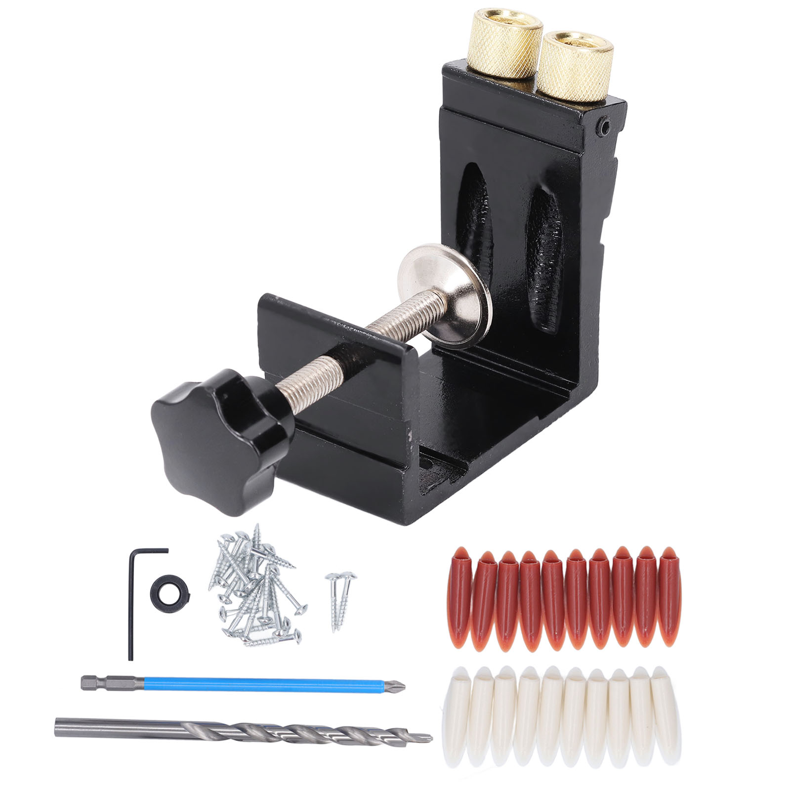 Schwarze Winkelbohrlehre Aus Aluminiumlegierung Für Mini-taschenlöcher, Ideal Für Heimwerkerprojekte Und Gewerbliche Anwendungen.