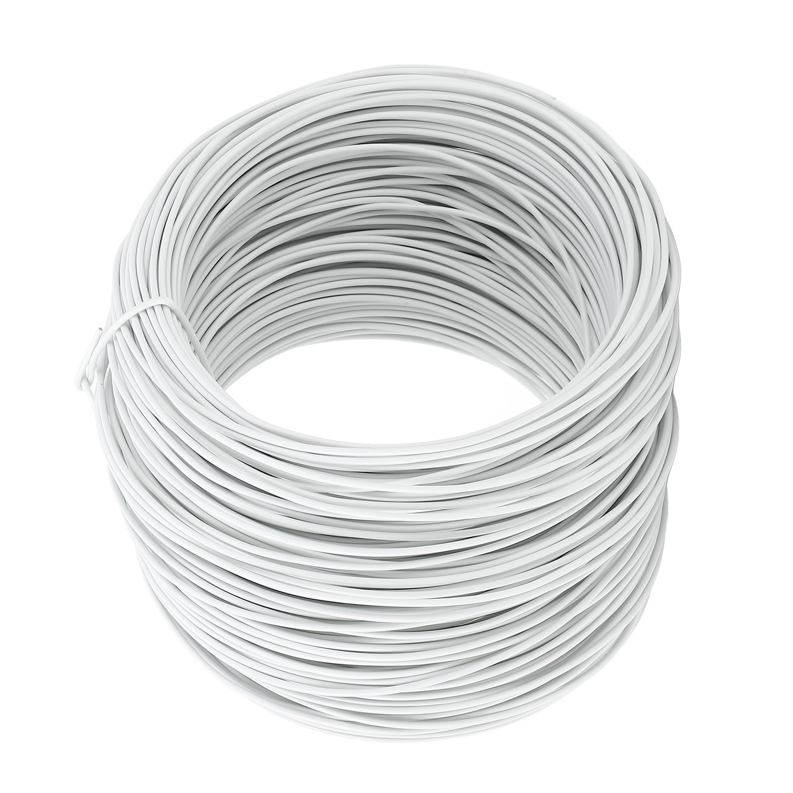 0,75 Mm X 50 M Spule Bindedraht Aus Pvc-beschichtetem, Verzinktem Eisen, Zur Befestigung Von Bewehrungsstäben Und Glasfaserkabeln, Weiß.
