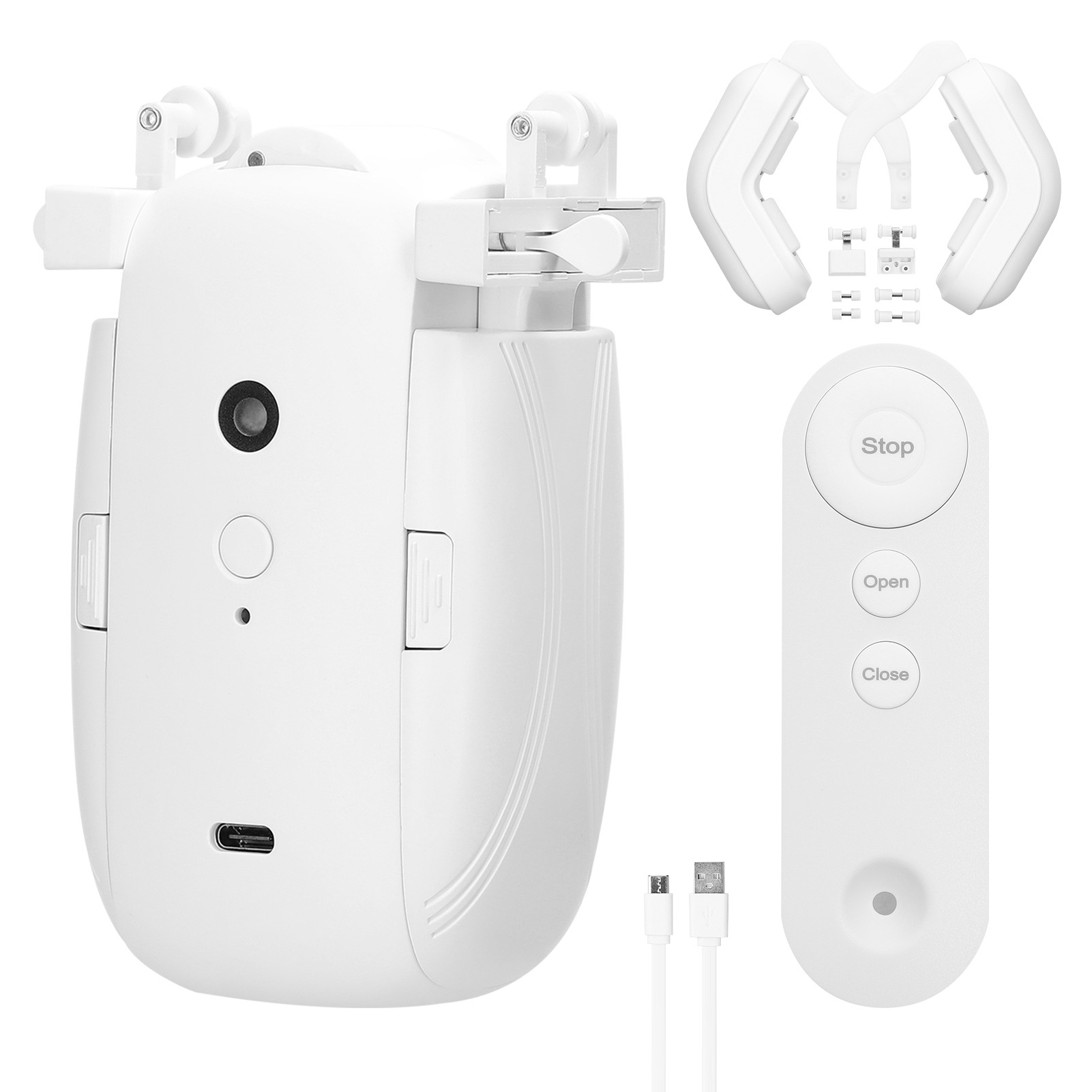 3-in-1 Smart-vorhangmotor Für Zuhause, Kabelloser Elektrischer Vorhangöffner Mit Fernbedienung Für Innen-/außen-/raffgardinenstangen