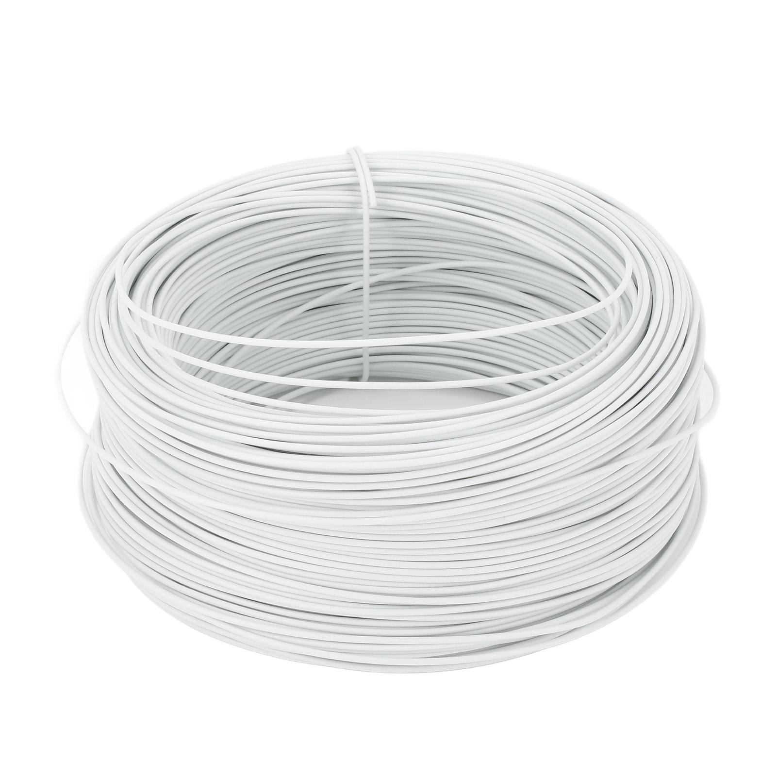 Elektrogalvanisierter Eisendraht 0,55 Mm, 85 M, Rund, Pvc-ummantelt, Robust, Flexibel Und Formbar, Für Kabelbänder, Weiß