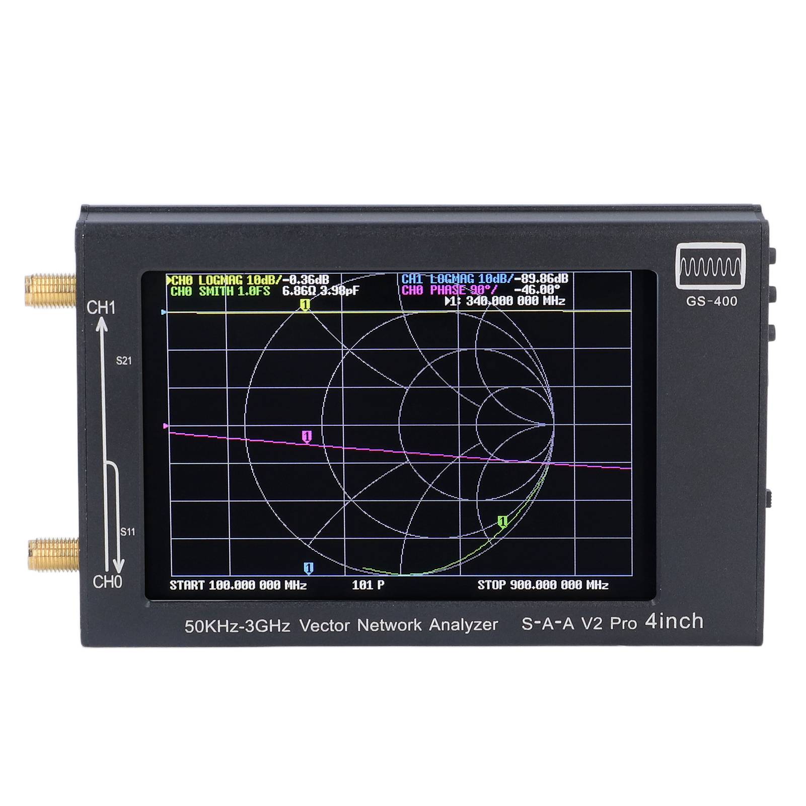 Vektornetzwerkanalysator 50 Khz–3 Ghz, 0,5 Ppm, Tcxo-antennenanalysator Mit 4-zoll-lcd-tft-display
