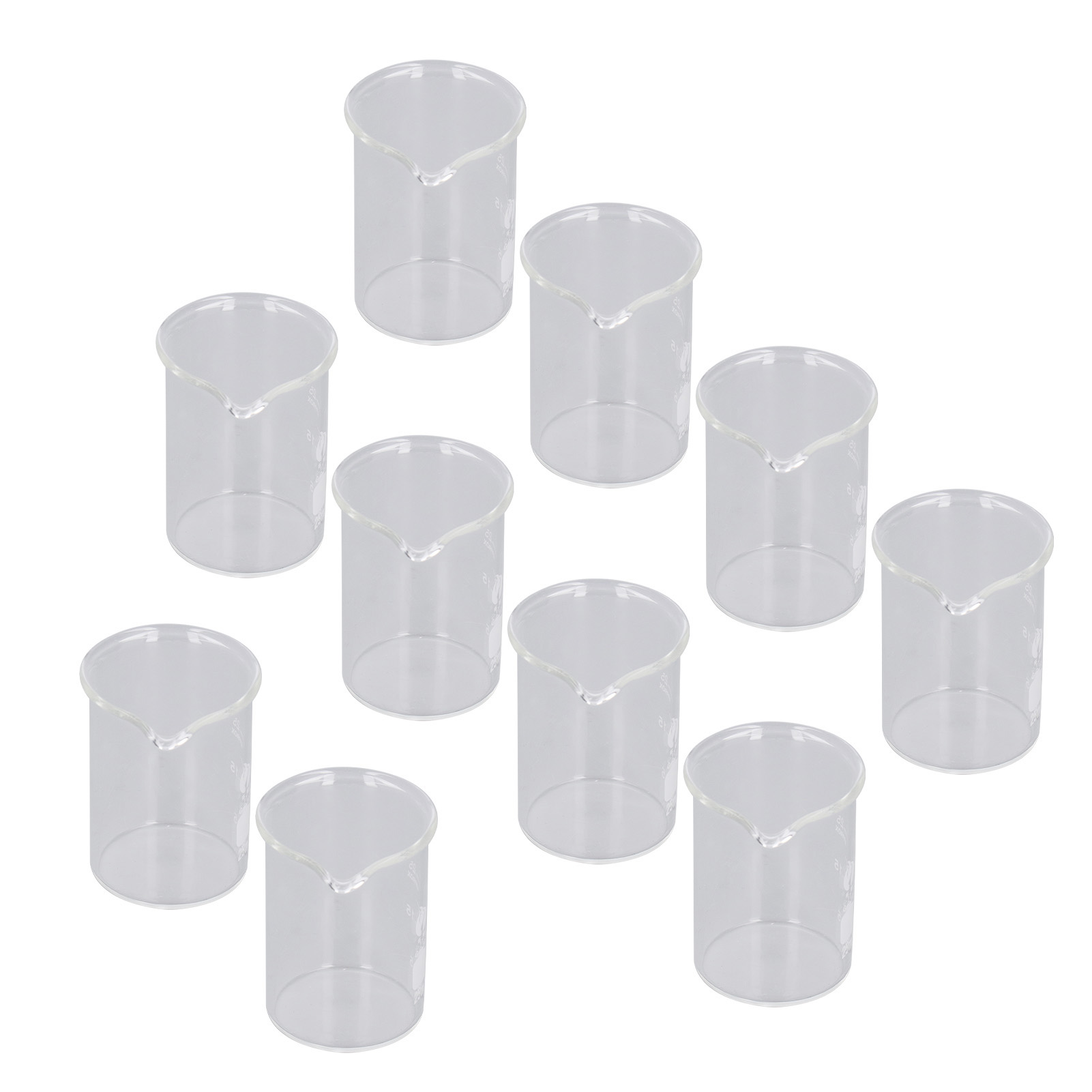 10-teiliges Glasbecher-set, Messbecher Mit Skala, Lehrmaterial, 25 Ml Fassungsvermögen