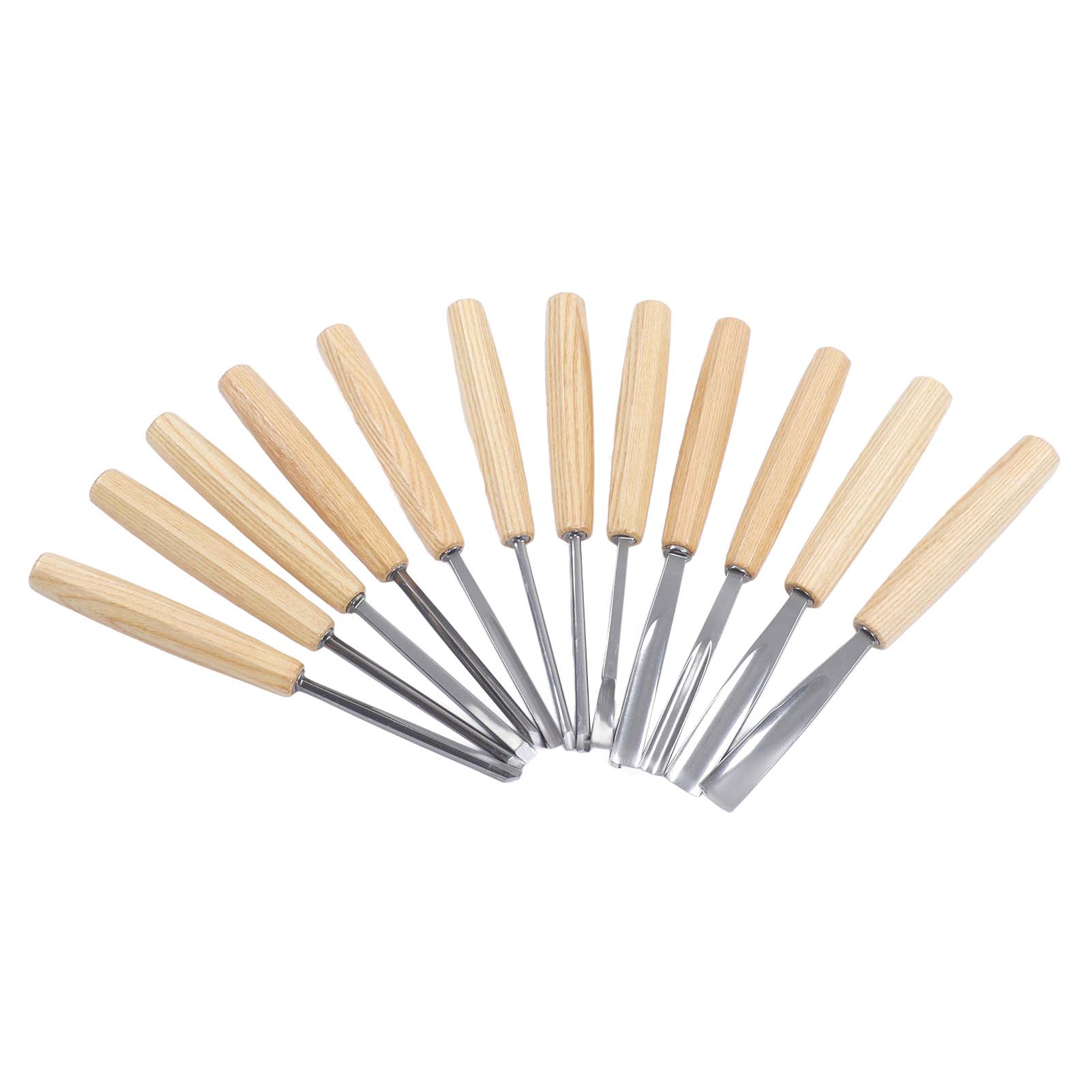 12-teiliges Holzschnitzwerkzeug-set Mit Holzgriff Und Stahlmeißel Für Heimwerkerarbeiten Und Gravuren