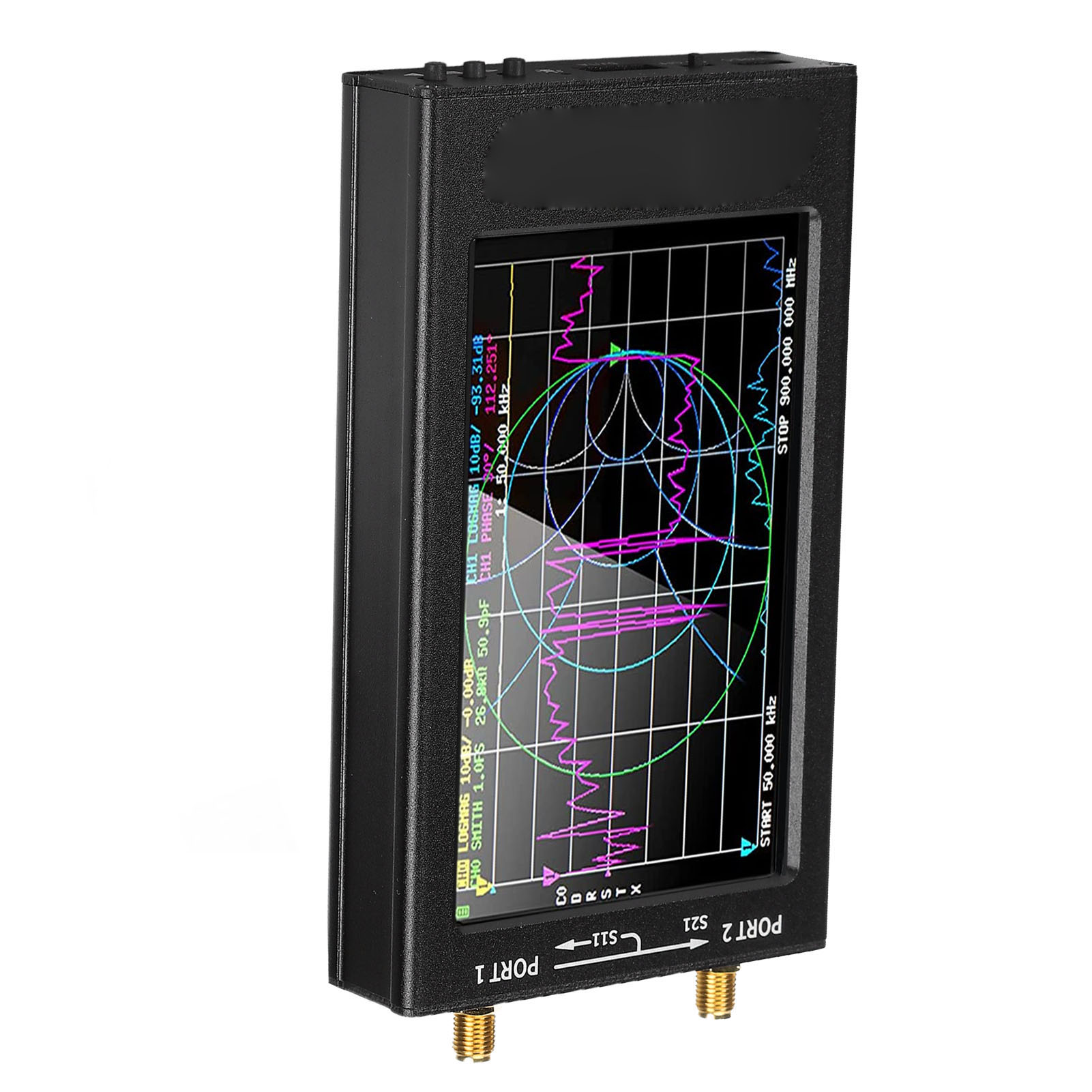 V2 Vektornetzwerkanalysator 4,3 Zoll Nanovna‑f Antennenanalysator 50 Khz – 3 Ghz Gehäuse Aus Aluminiumlegierung