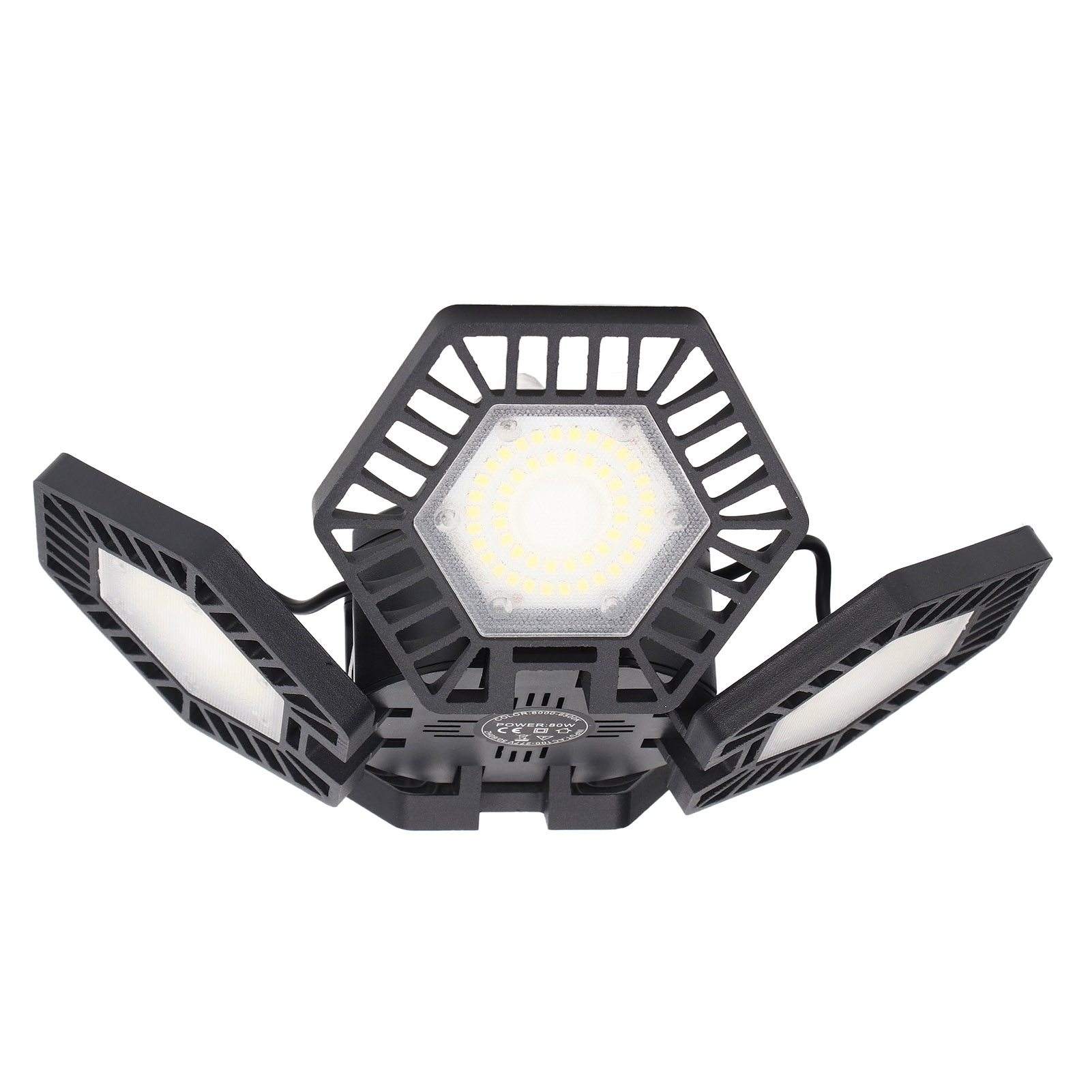 Led-garagenleuchte, Kaltweiß, 80 W, 4-teilig, 90° Verstellbar, Led-hallenleuchte Für Lagerhallen Und Fabriken, Ac 100–277 V