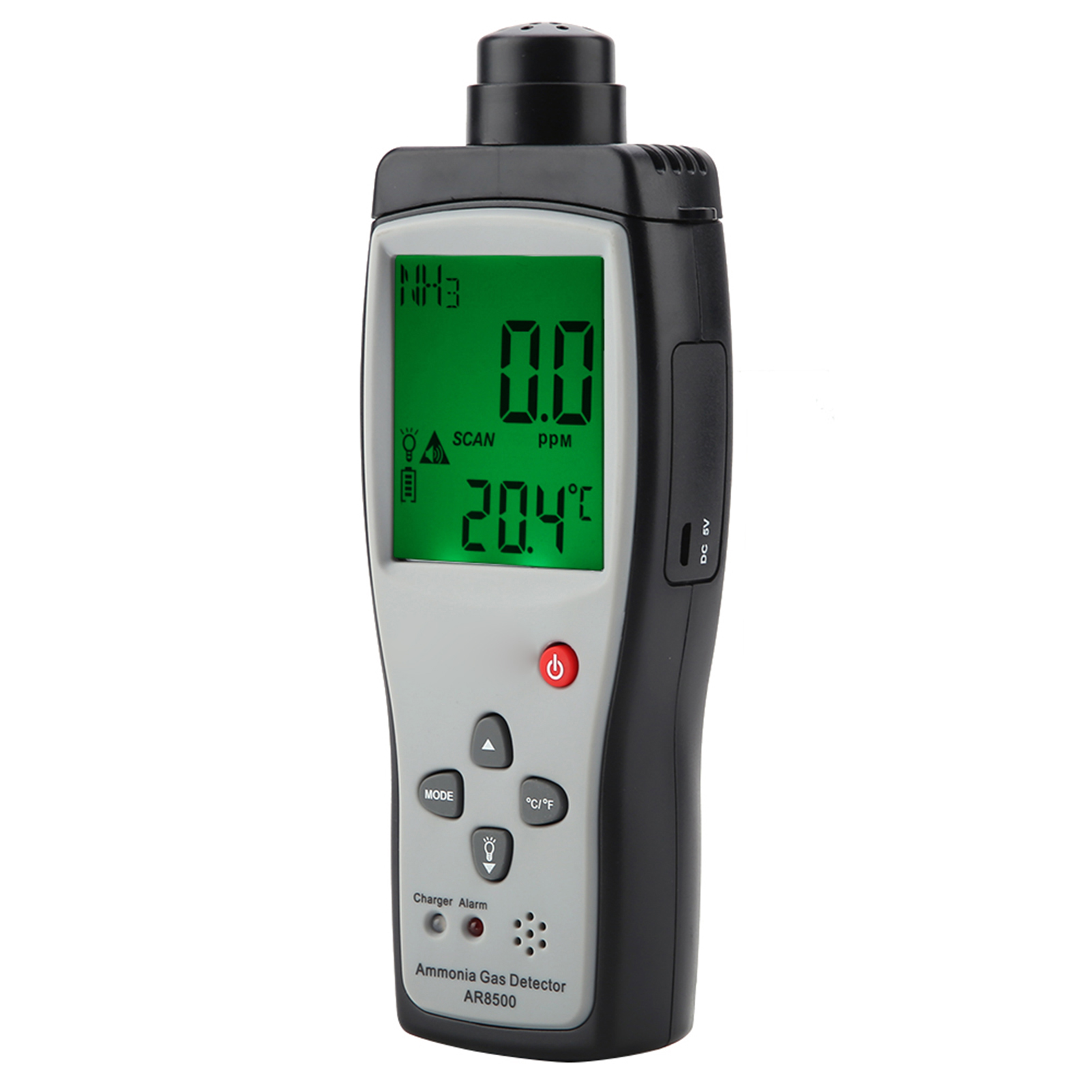Smart Sensor Ar8500 Ammoniak-detektor Gas Nh3 Tester Monitor Mit Akustisch-optischem Doppelalarm 0–100 Ppm 100–240 V
