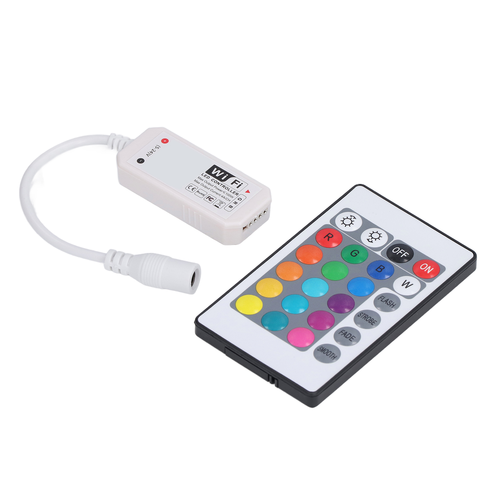 Led-controller Mit 24 Tasten, Drahtloser Fernbedienung, Dimmfunktion Für Rgb-lichtleisten, 2,4 Ghz