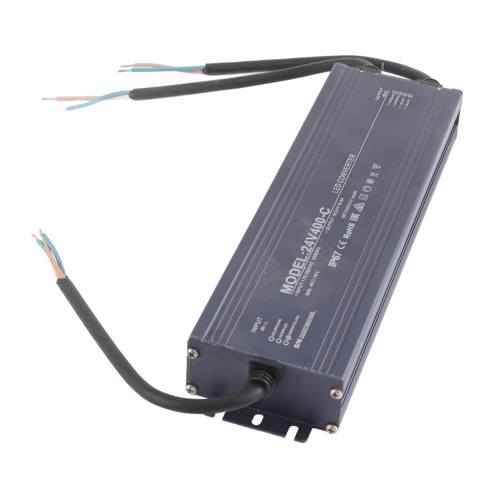 Wasserdichter Led-treiber Ip67 Konstantspannungsnetzteil Schutzchip 400w Ac170–265v/24v 16,6a