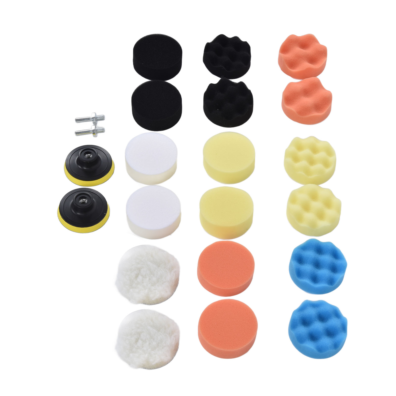22-teiliges Polierpad-set Aus Abs-schwamm Für Autopolitur Zum Wachsen, Schleifen, Versiegeln Und Polieren (7,6 Cm)