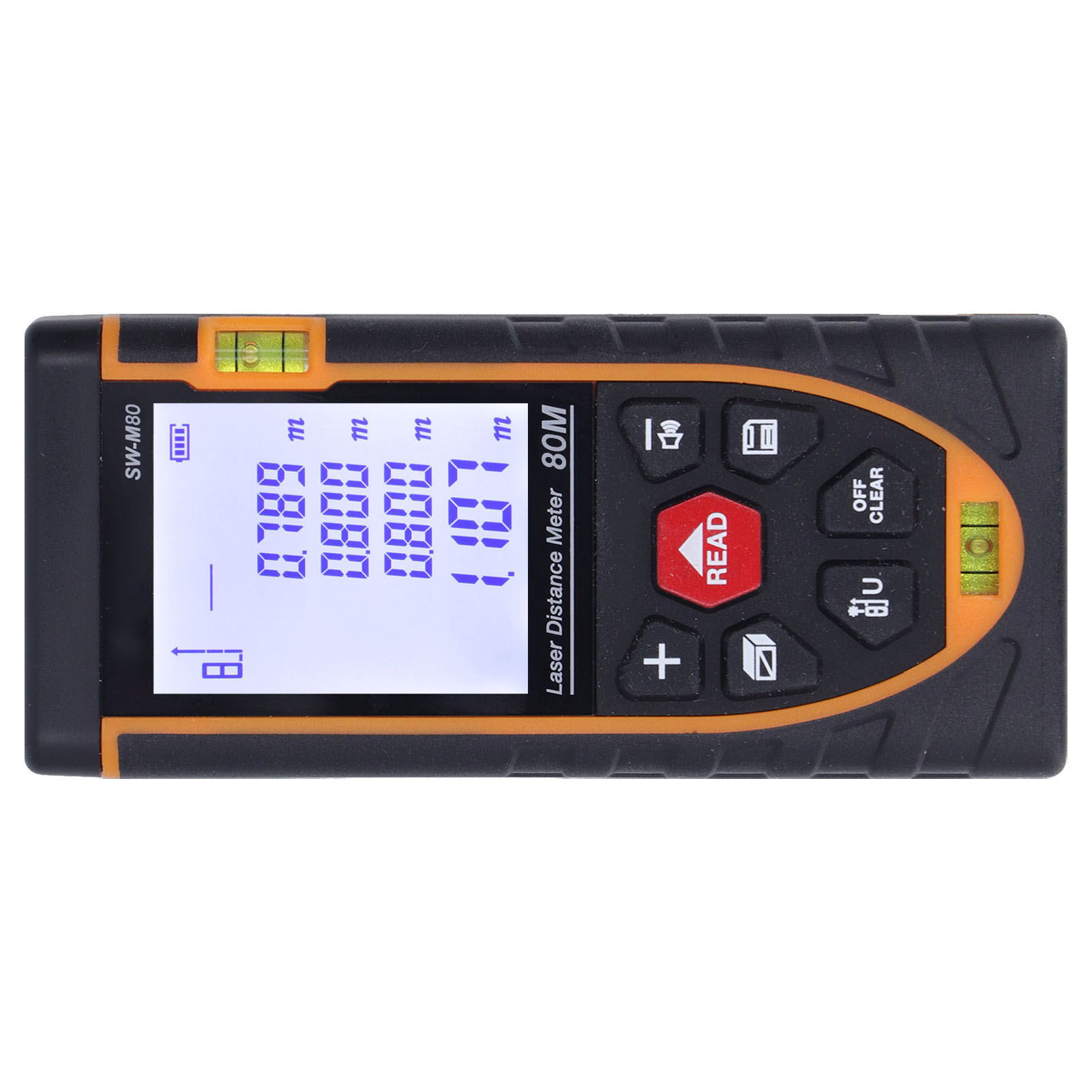Hochpräzises Laser-entfernungsmessgerät Mit Infrarot-hd-lcd-display Und Abs-gehäuse – Messbereich: 80 M (262,5 Ft) – Ideal Für Bauprojekte