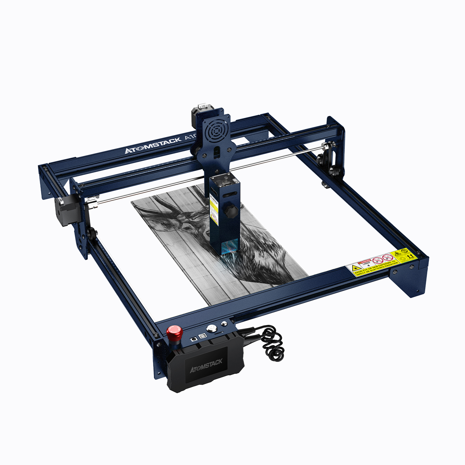 Lasergravurmaschine, Schneidleistung 10–11 W, 410 X 400 Mm, 50 W A10 Pro, Blau, Eu-stecker, 100–240 V