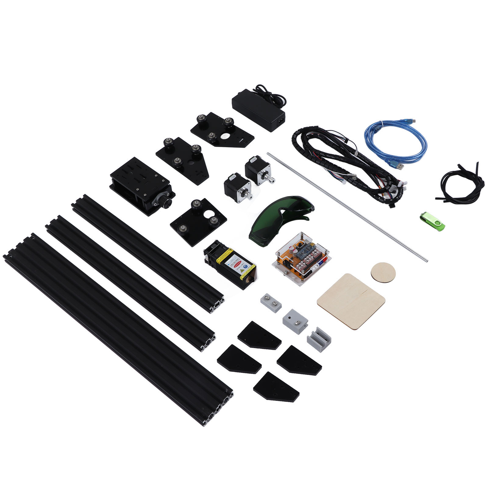 Lasergravierer Mit Einstellbarer Tiefe Und Geschwindigkeit Für Leder, Holz Und Stoff, 7 W, 100–240 V Wechselstrom, Eu-stecker