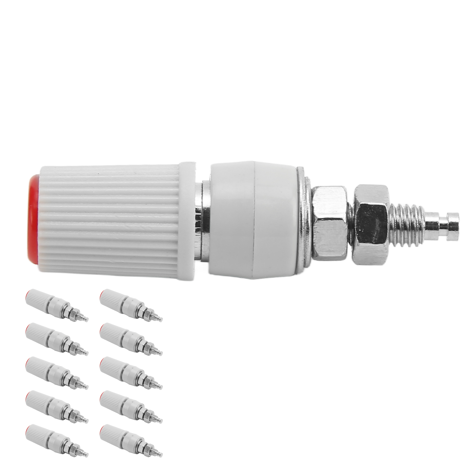 10 Stück 4 Mm Bananenstecker M5, Vernickelt, Für Elektronische Geräte, Rot