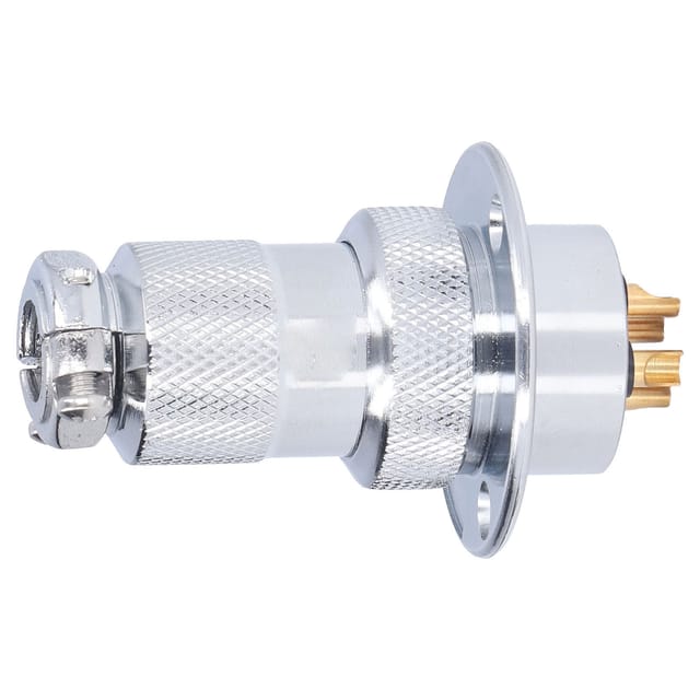 15 Stück Luftfahrt-steckerbuchse Mit Runder Flanschplatte, Metalldrahtadapter 15a 250v 25mmbem25‑4y (4-polig)