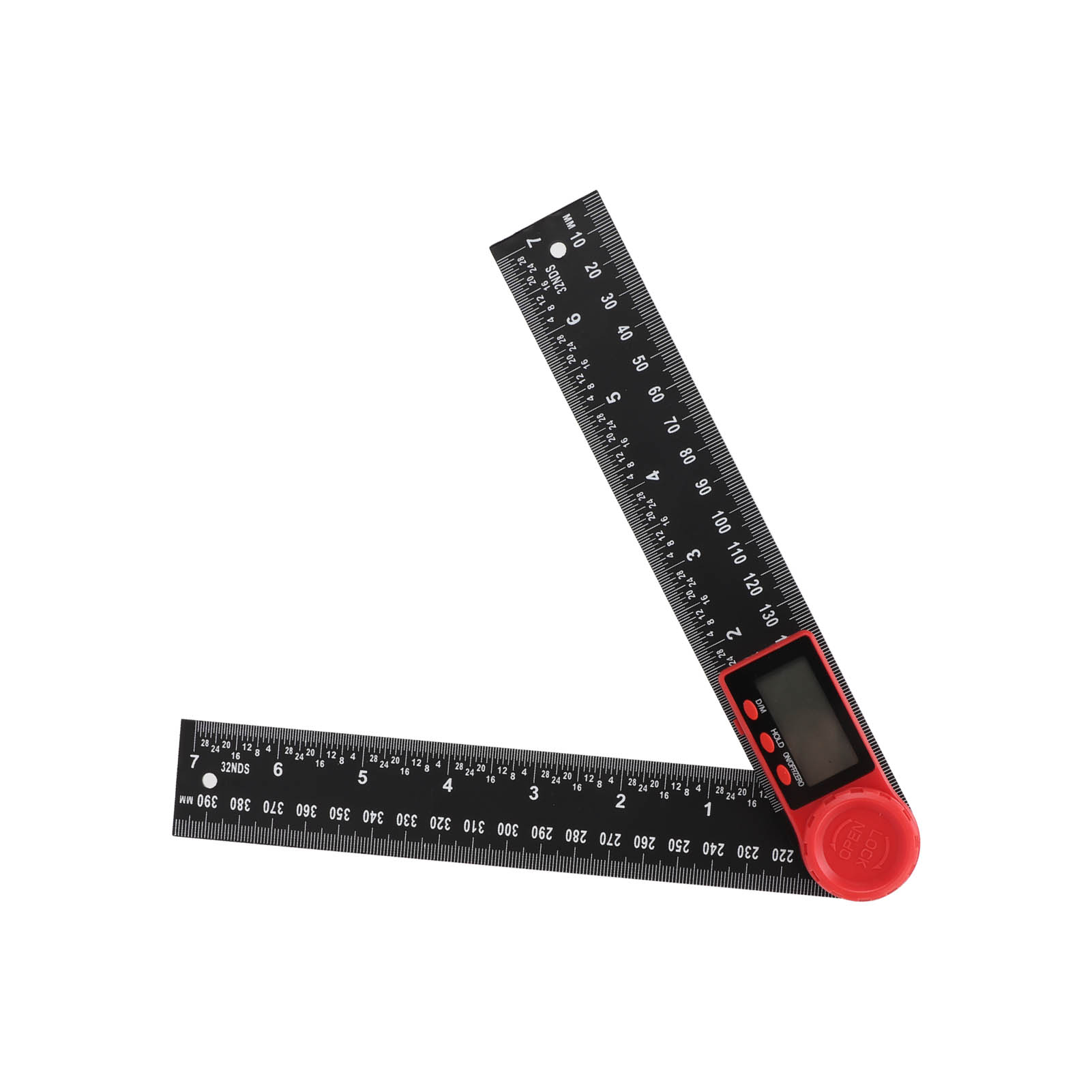 Digitaler Winkelmesser 2-in-1, Kunststoff, Leicht, Praktisch, Schwarz, Digitaler Winkelmesser, 200 Mm