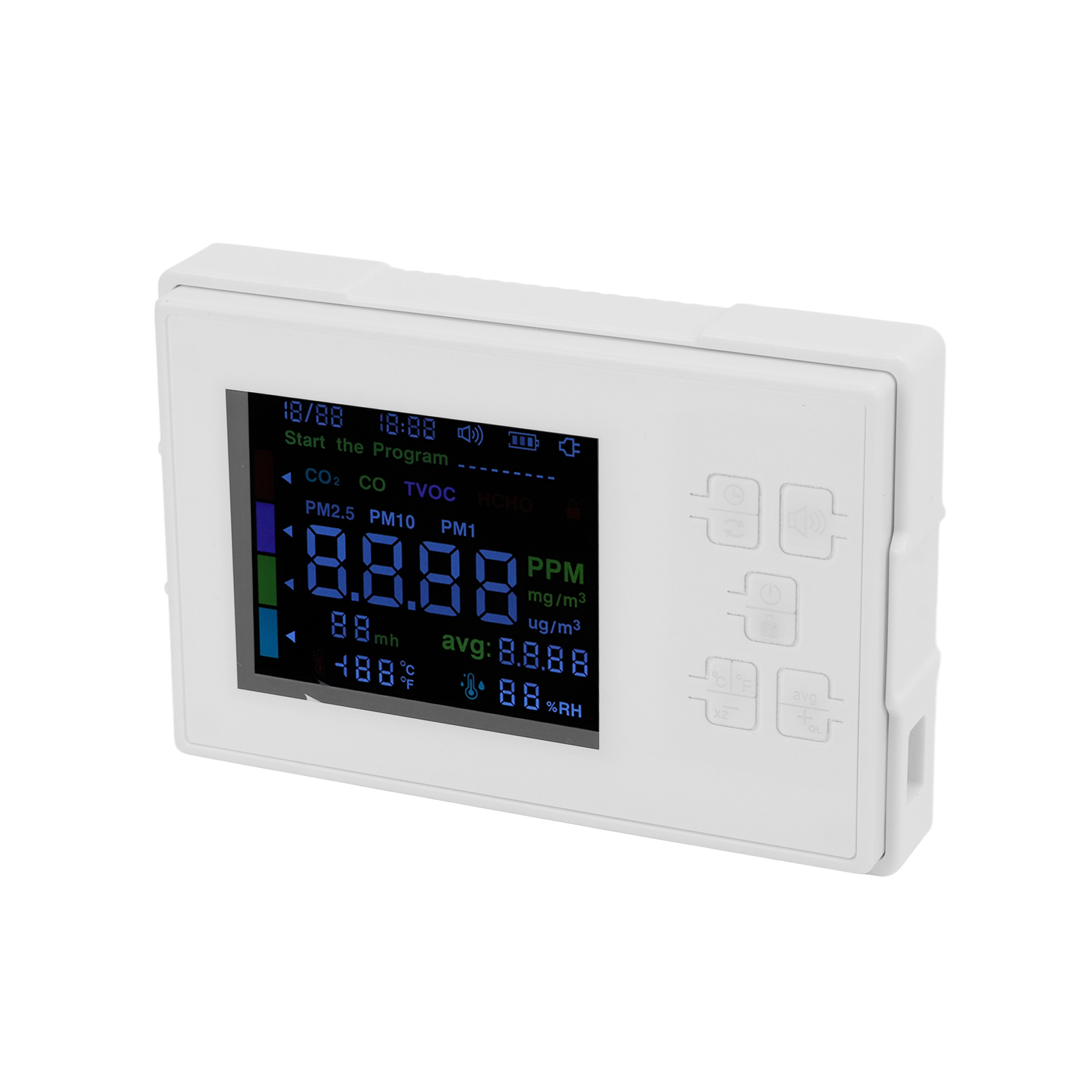 Kf-909 Luftqualitätsdetektor, Hochpräziser, Wiederaufladbarer Schadstoffdetektor Für Innenräume Mit Lcd-display Für Zuhause