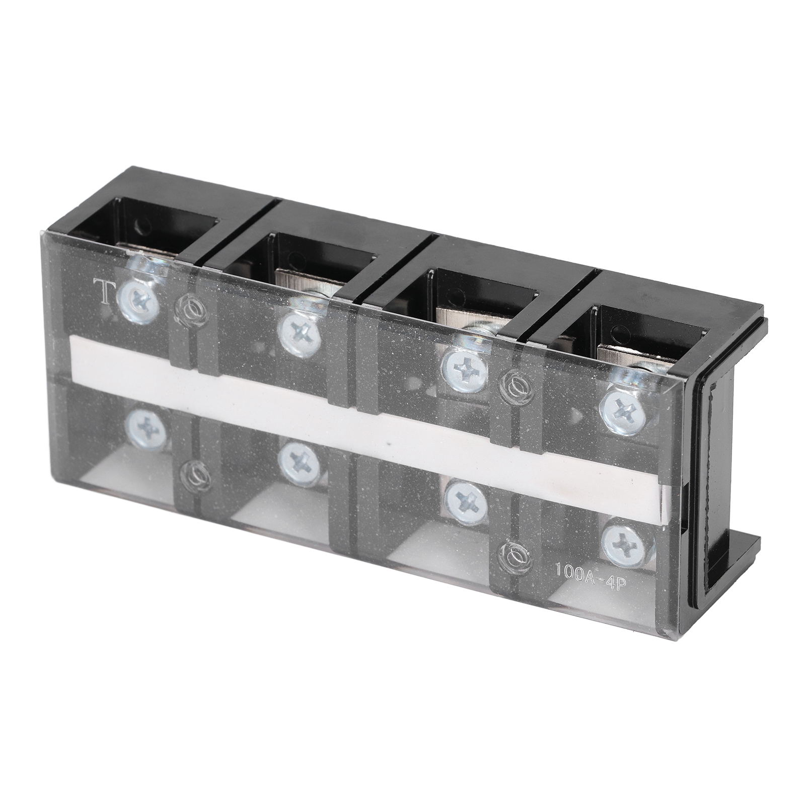 Klemmenblock 2-reihig, Elektrische Drahtbarriere, Schraubleiste Für Stromversorgung Mit Abdeckung, Ac600v 100atc‑1004 (8 Kontaktpunkte)