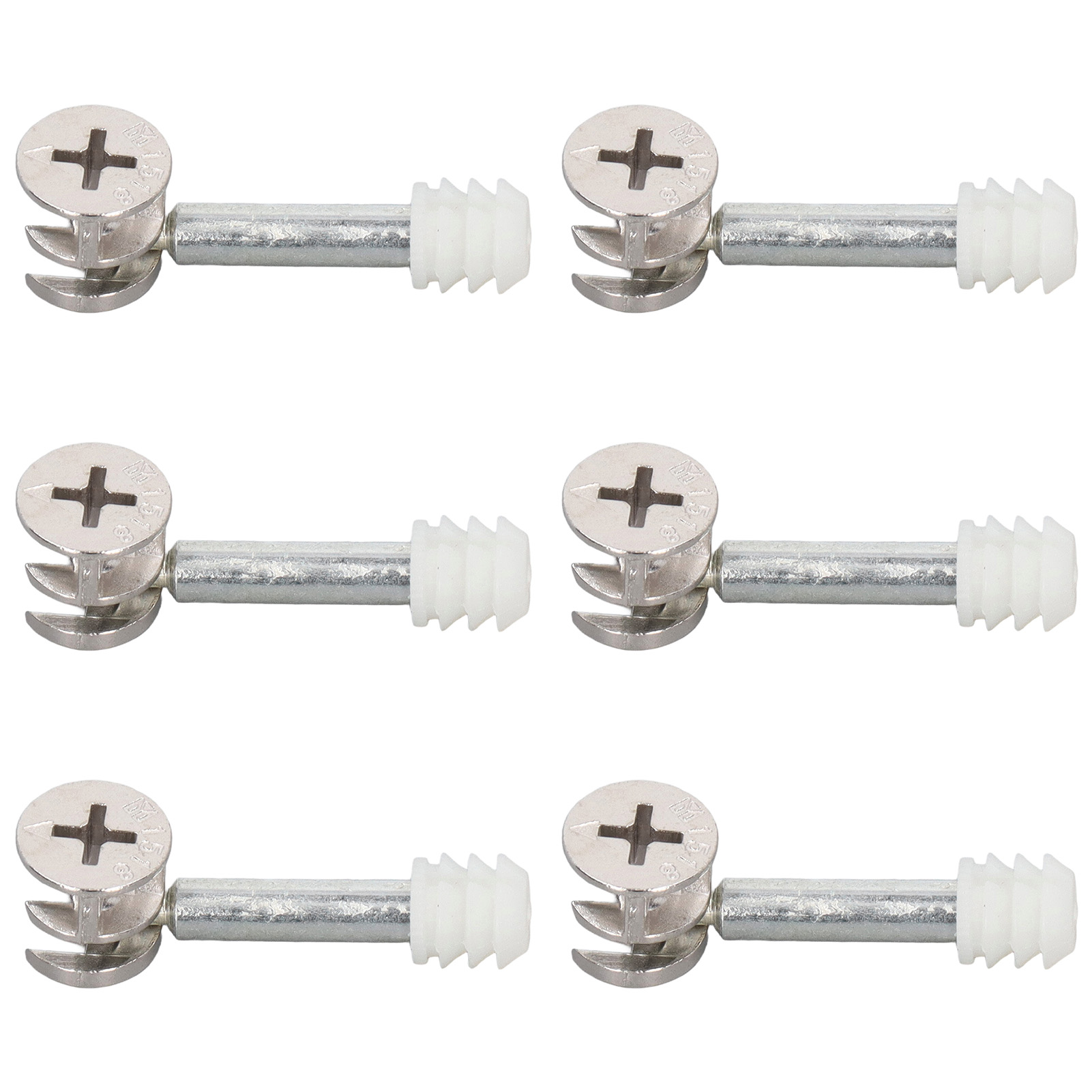 100er-set M6 Schraubenmuttern-set Exzenterrad Aus Aluminiumlegierung Für Möbelplattenverbindungen