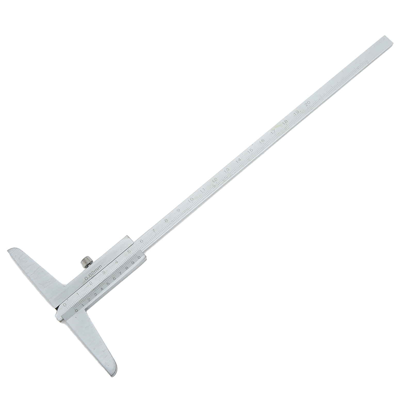 Tiefenmessschieber, Edelstahl, Matt Verchromt, Gut Ablesbare Skala, Messbereich 0–200 Mm / 0–7,9 Zoll