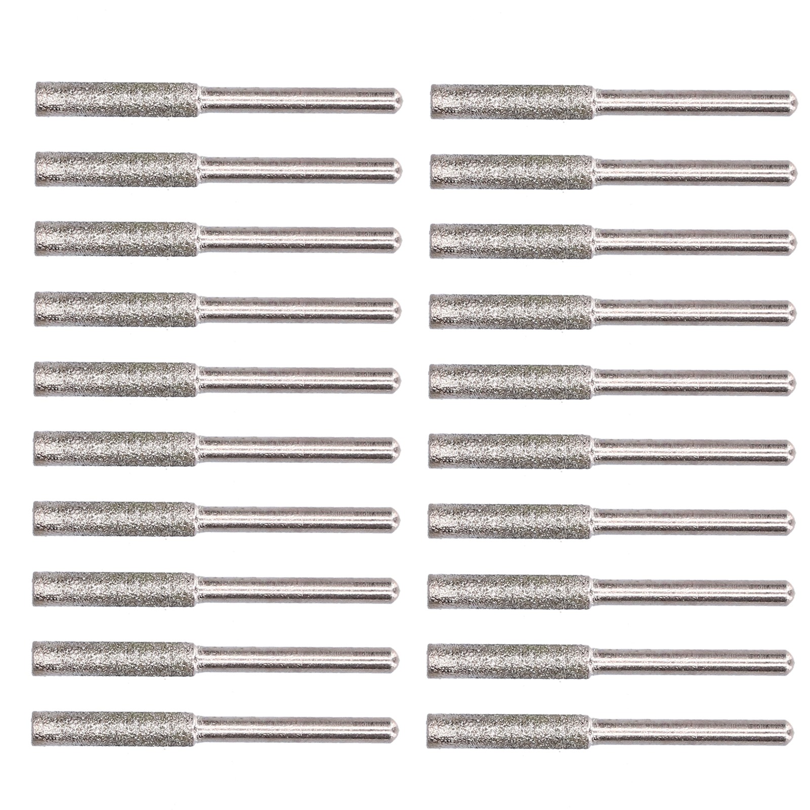 20-teiliges Kettensägen-schärfset Mit Rotierenden Feilen Und Schleifköpfen, Silberfarben, 4,8 Mm