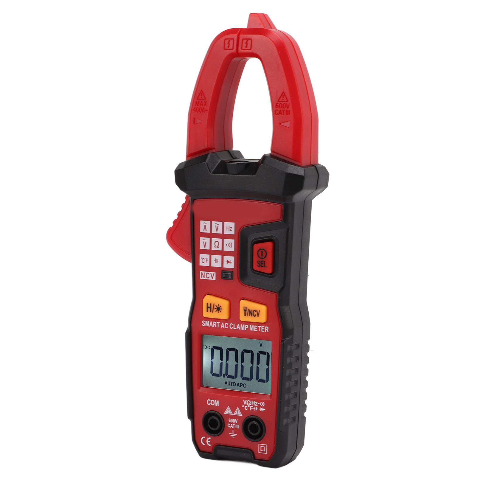 Digitales Zangenmultimeter Mit Lcd-hintergrundbeleuchtung, Tastenbedienung, Taschenlampe, Spannungs- Und Stromprüfer Für Elektrische Anlagen Und Ventilprüfungen