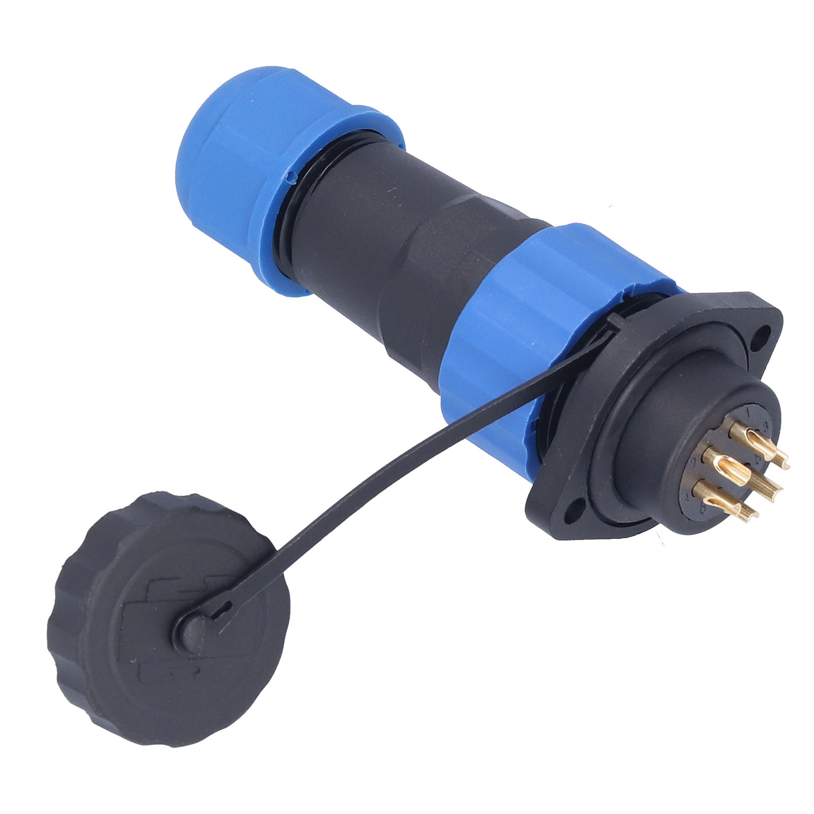 Ip68 Wasserdichter Steckerflansch Für Luftfahrtanwendungen, Industrieadapter Ac380v Sp206 Pin (380v 10a)