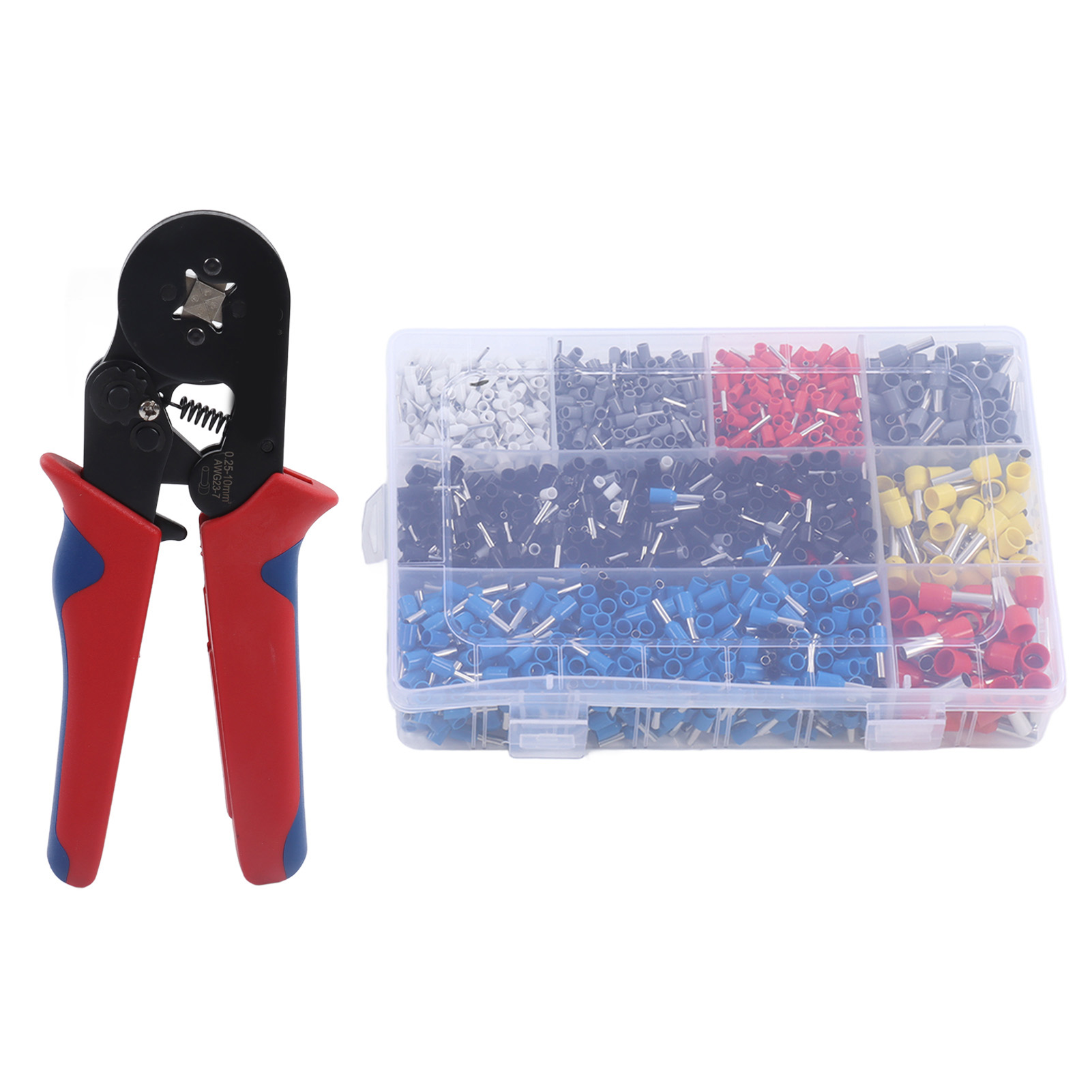 1800-teiliges Crimpzangen-set Für Aderendhülsen Aus Kupfer, Pvc Und Kohlenstoffstahl (0,25–10 Mm²)