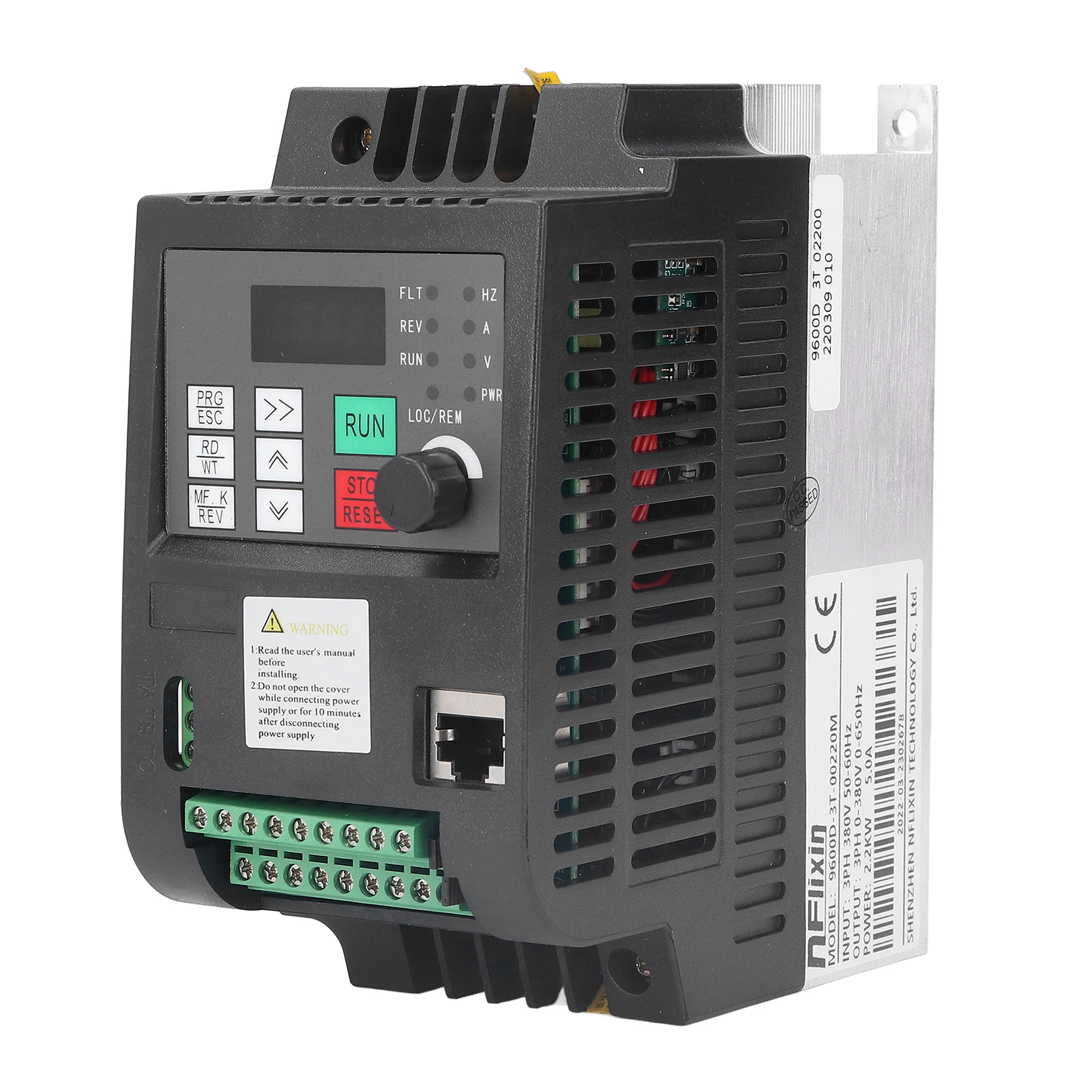Nflixin Frequenzumrichter Mit Vektorsteuerung, 3-phasig, 2,2 Kw, 380 V, 5 A