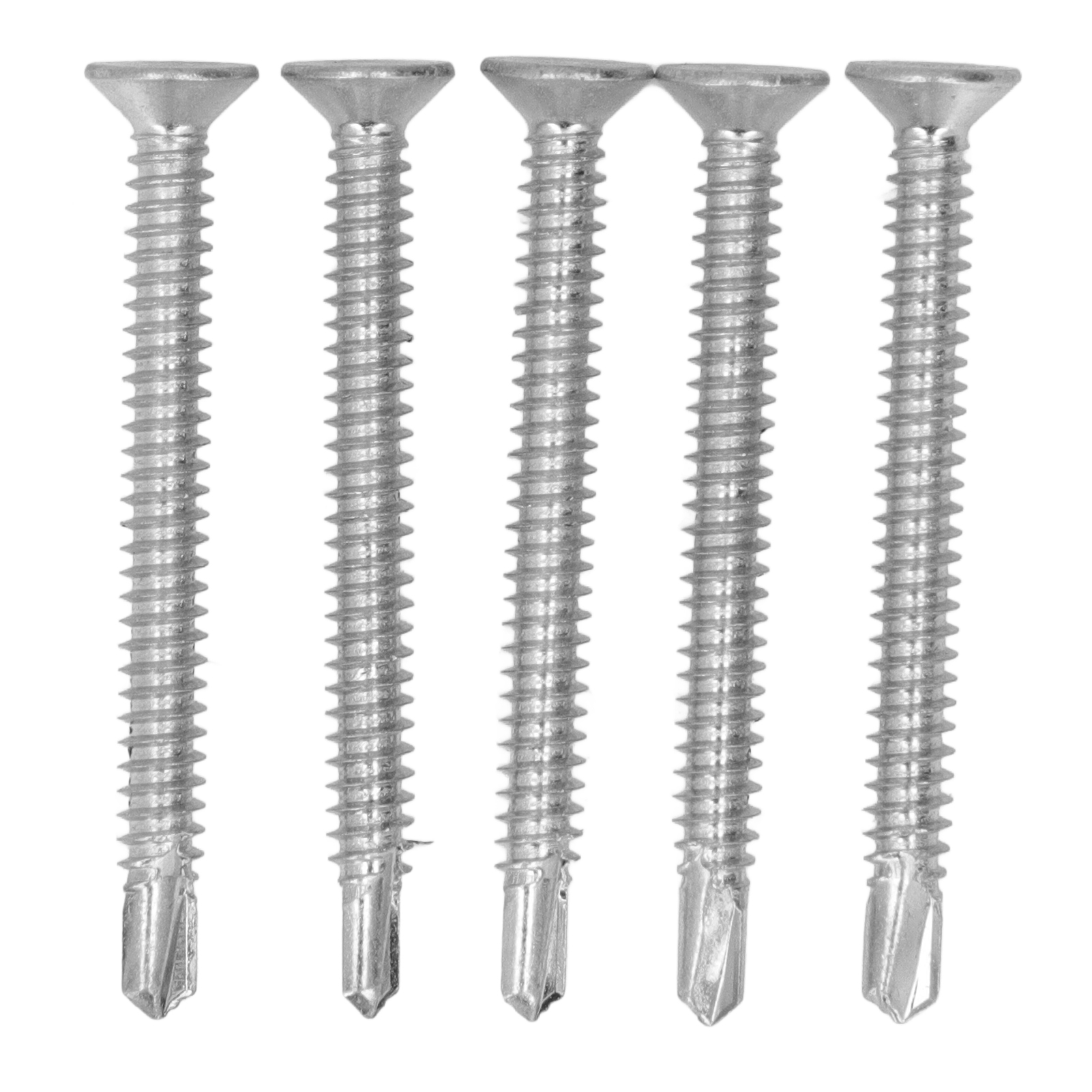50 Stück Selbstbohrende Schrauben Aus Verzinktem Kohlenstoffstahl, Kreuzschlitzschrauben 4,8 X 50 Mm, Flachkopf, Für Reparaturen