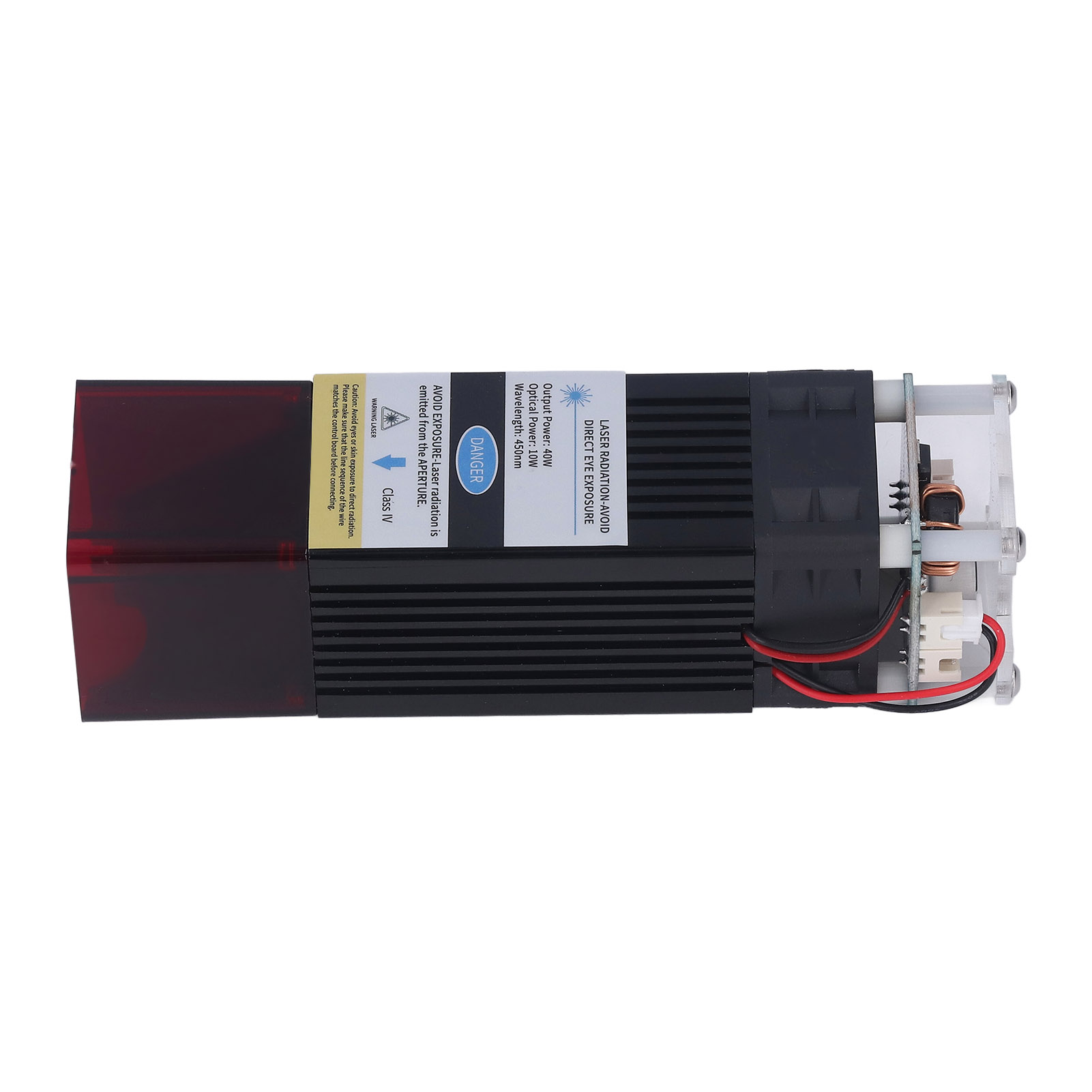 450 Nm 10 W 40 W Laserkopf-kit, Komprimiertes Spot-mikrogravurmaschinenmodul, 12 V 3 A Eingang