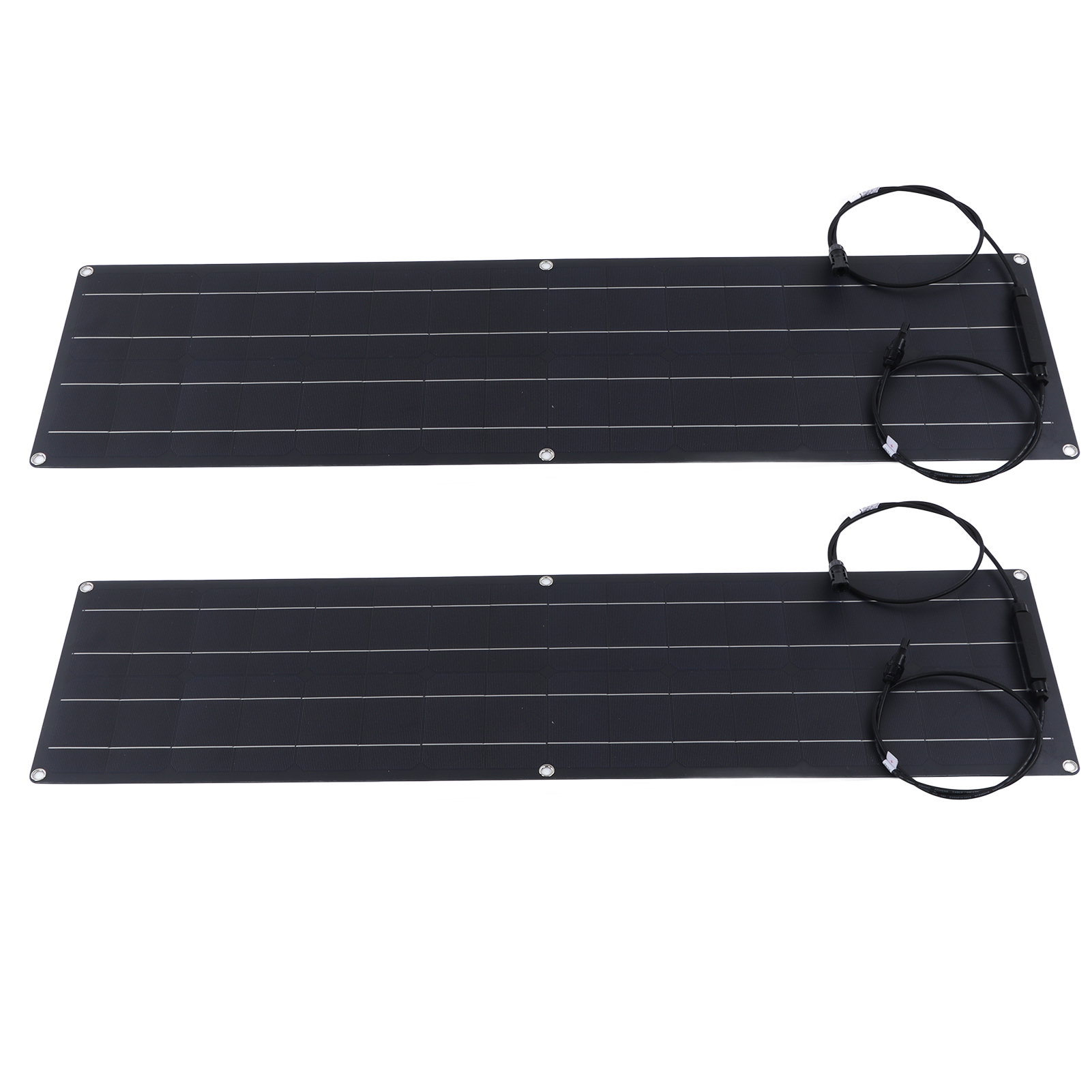 100-w-flexibles Solarmodul Mit Kabel, Monokristallines Pet-photovoltaikmodul Für Kraftwerke, Schwarz