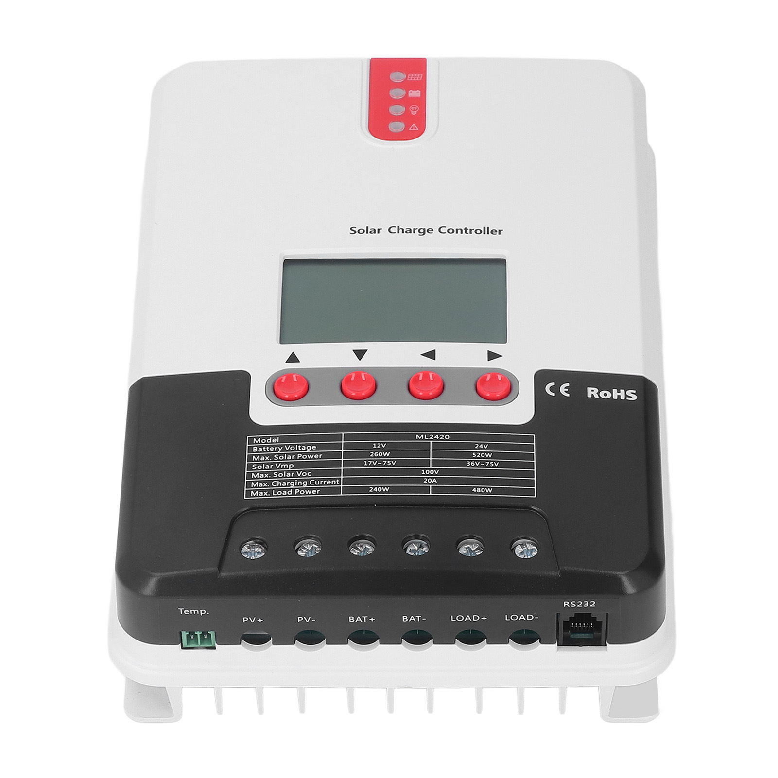 Solar-laderegler Mit Mppt-funktion Und Kommunikationsschnittstelle, 20 A, 12 V, 24 V
