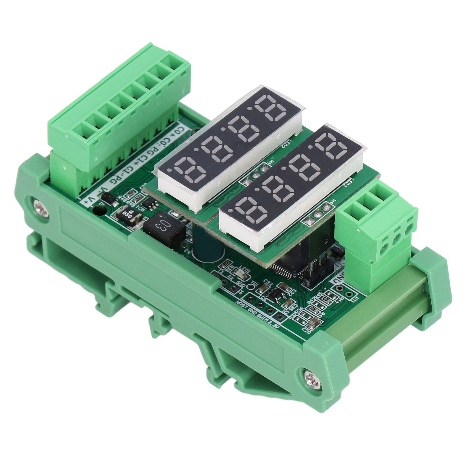 Temperaturtransmittermodul Mit Detektionssensor, Digitalanzeige, Hoher Genauigkeit, 2pt100 Wsm03-01, Mit Sockel