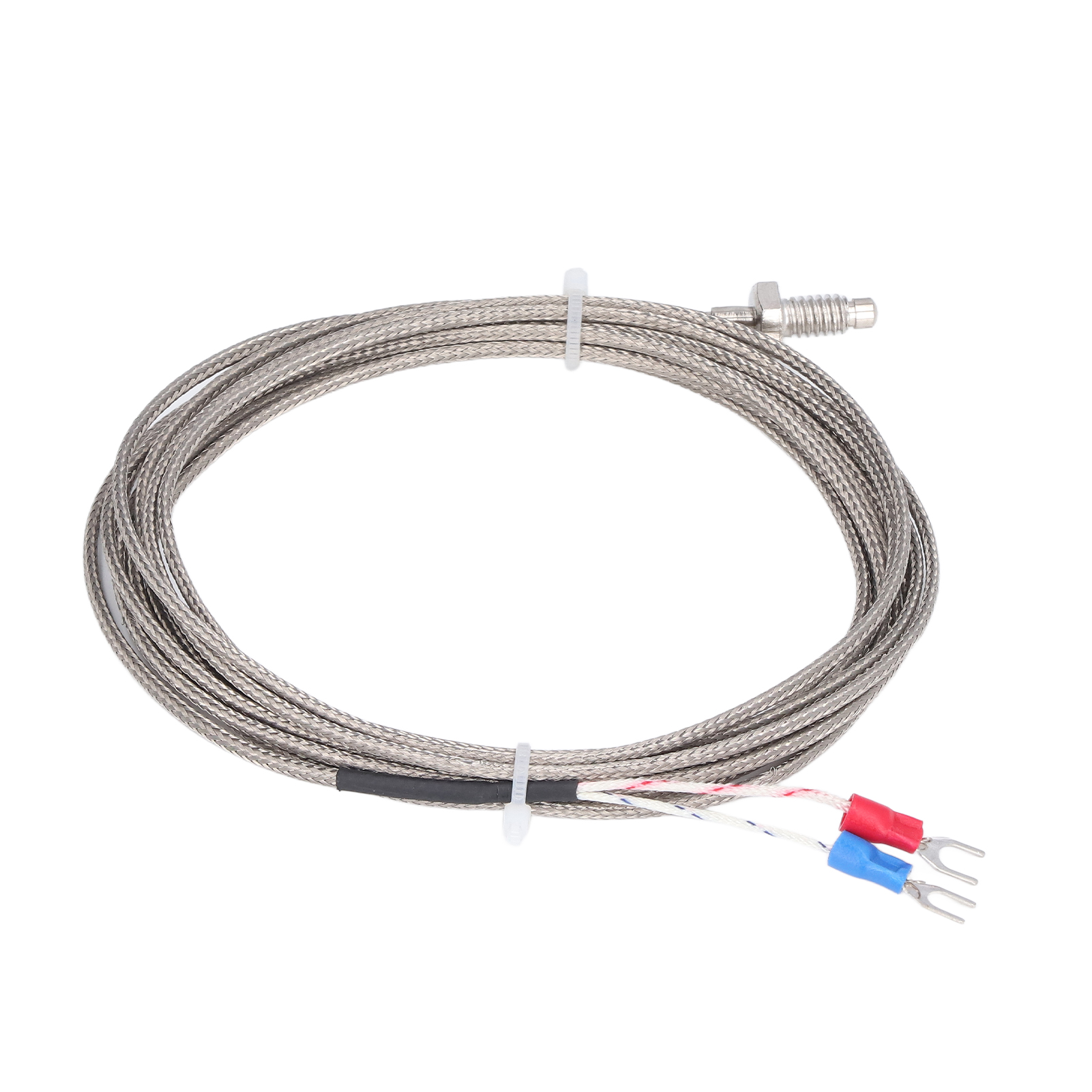 Thermoelement, 3 Meter, M6-zoll-schraubgewinde, Temperatursensor 0 °c Bis 400 °c, Geeignet Für Kunststoff-, Maschinenbau-, Textil- Und Lebensmittelindustrie