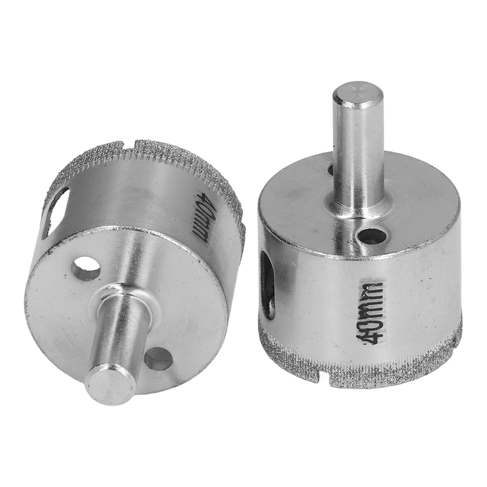 2 Stück Fliesenbohrer 40 Mm, Geringer Widerstand, Hohe Effizienz, Robust, Langlebig, Vielseitig Einsetzbar, Glasbohrer