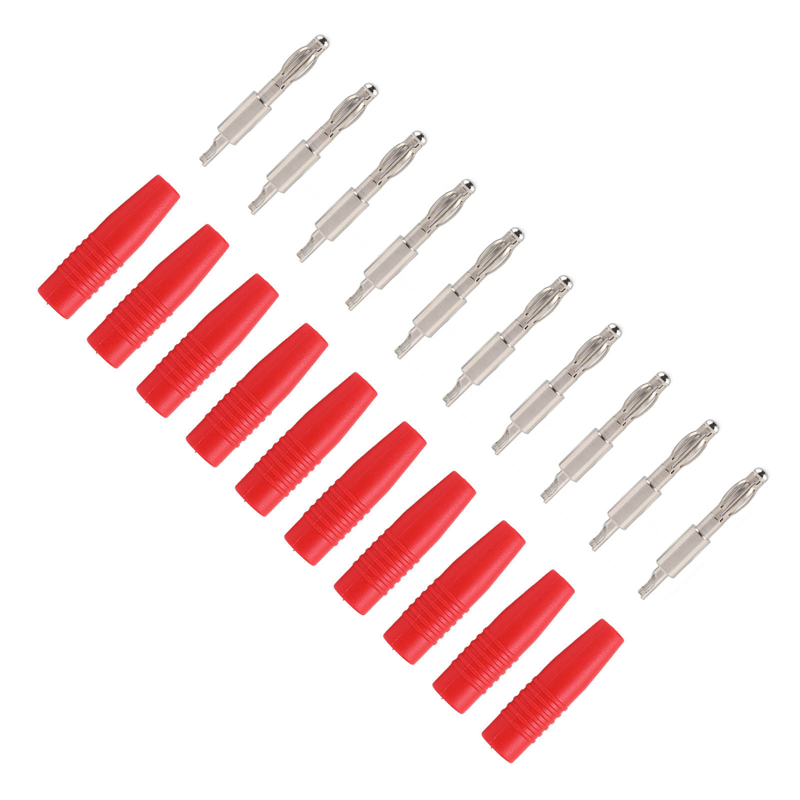 10er-pack 4-mm-bananenstecker (22.040) Zum Selberbauen, Passend Für Multimeter-messleitungen (lautsprecherrot)