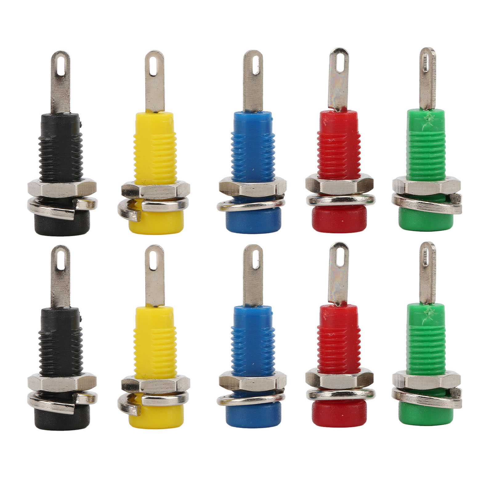 J.40003 2-mm-panel-buchse, 5 Farben, 30 V Ac–60 V Dc/max. 10 A, Bananenstecker Mit Federkontakt Für Wechselrichter, Versand