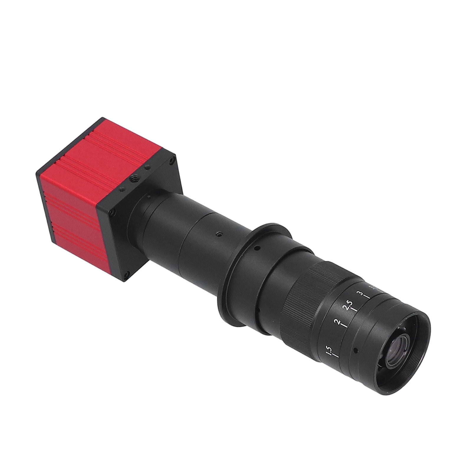 Industrie-videomikroskop-kameraset (37 Mp, 2k, 1080p, 60 Fps) Mit 130-facher Vergrößerung (c-mount-objektiv), Fernbedienung Und 100–240-v-netzstecker (eu).