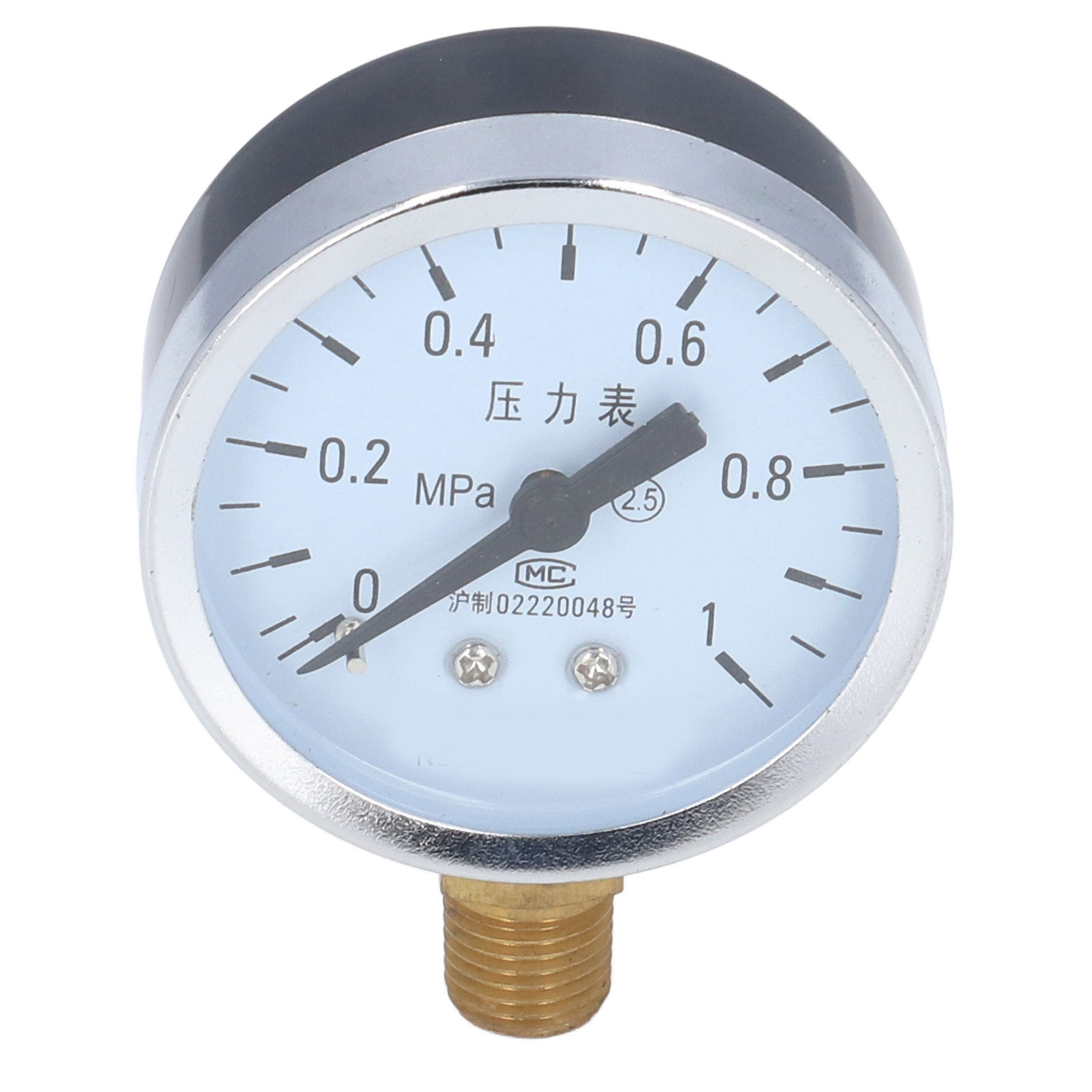 1/4 Npt Manometer, Hochpräzise, Transparentes Zifferblatt, Eisengehäuse, Leitungswasserdruckmesser Für Erdölchemikalien