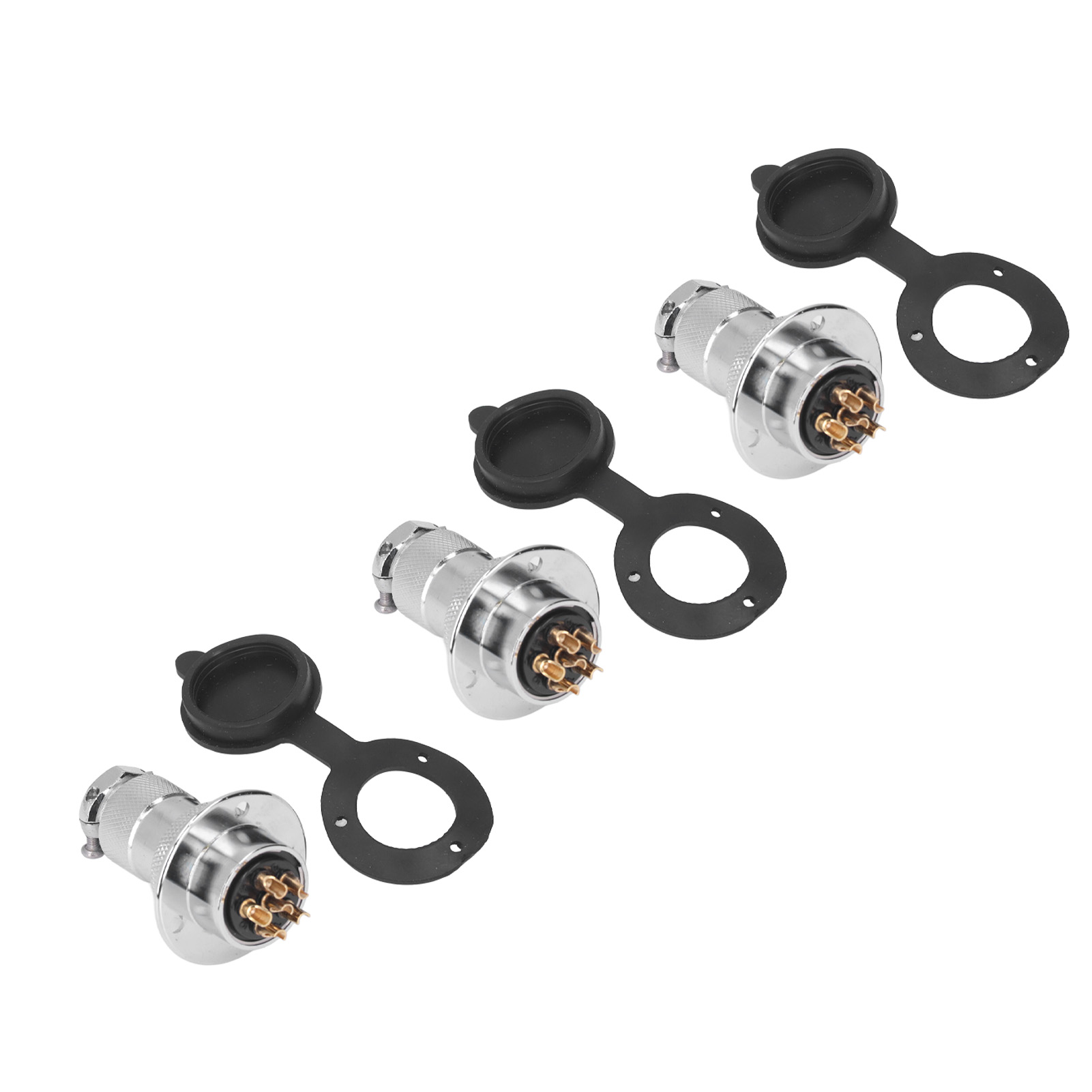 15 Stück Luftfahrt-steckverbinder, Messing-zink-buchse Für Die Luft- Und Raumfahrt, 25 Mm, 12 A, 250vbem25-6y (6-polig)