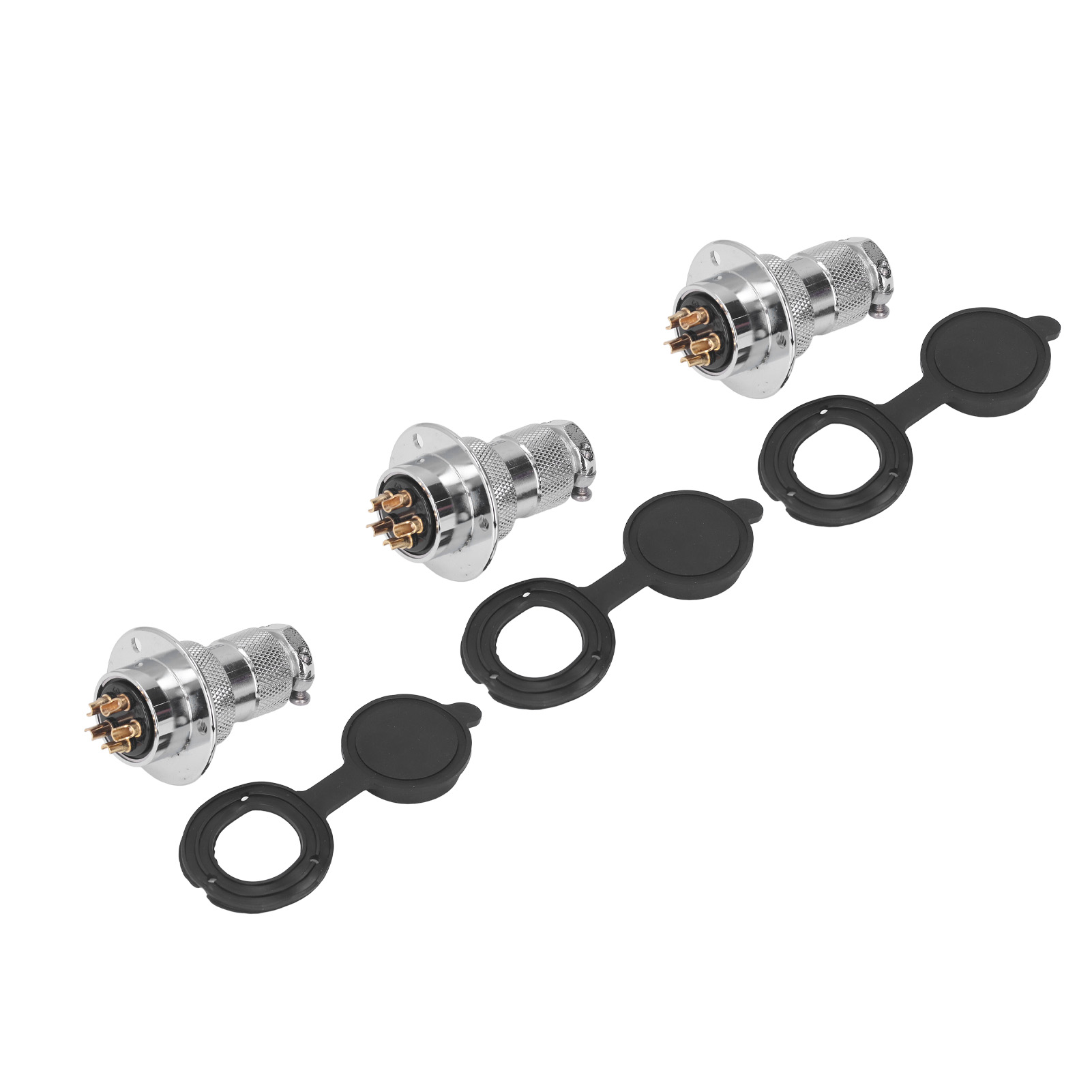 15 Stück Luftfahrt-steckverbinder, Messing-zink-buchse Für Die Luft- Und Raumfahrt, 25 Mm, 12 A, 250vbem25-5y (5-polig)