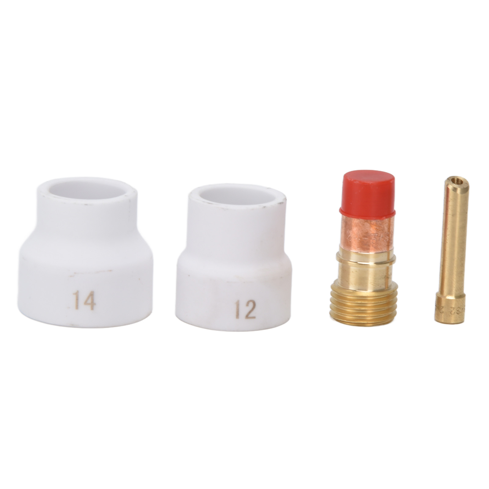 4-teiliges Wig-gaslinsen-set, Weiße Keramikdüse, Kurzer Abgeschrägter Elektrodenhalter, Anschluss Für Wp 17, 18 Und 26