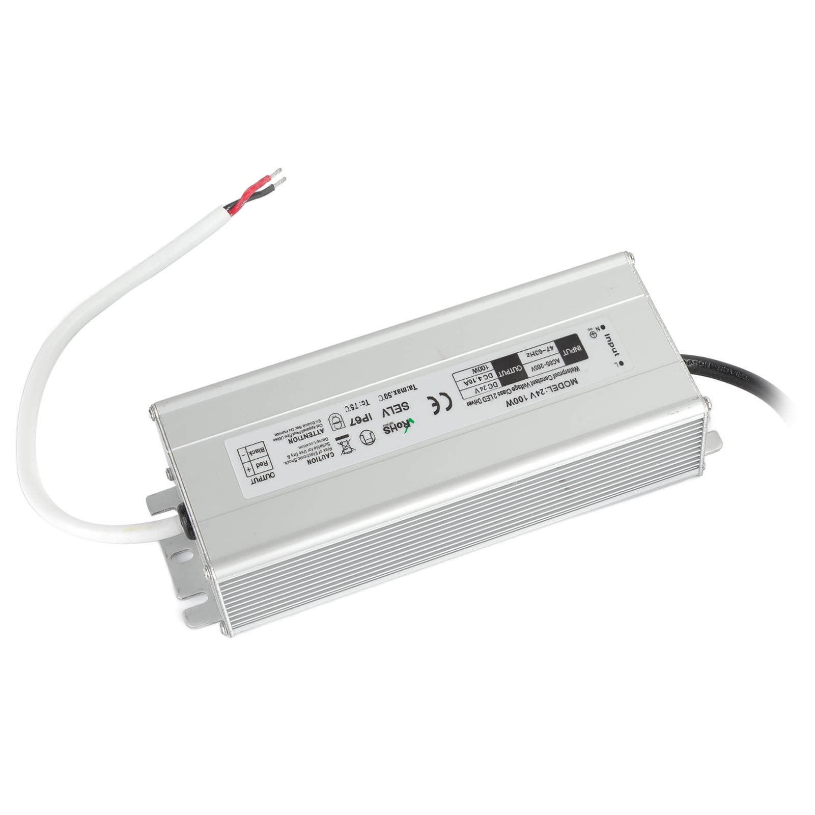 Wasserdichtes Netzteil (ip67), Hocheffizient, Kompakt, Mit Sicherheits-led, 100–265 V Wechselstrom, Eu-stecker, 24 V Ausgang