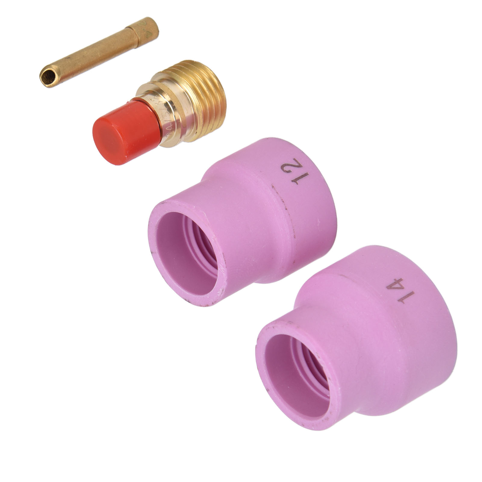 4-teiliges Wig-gaslinsen-set, Rosa Keramikbecher, Abgeschrägter Elektrodenhalter, Anschluss Für Wp 9 20 25