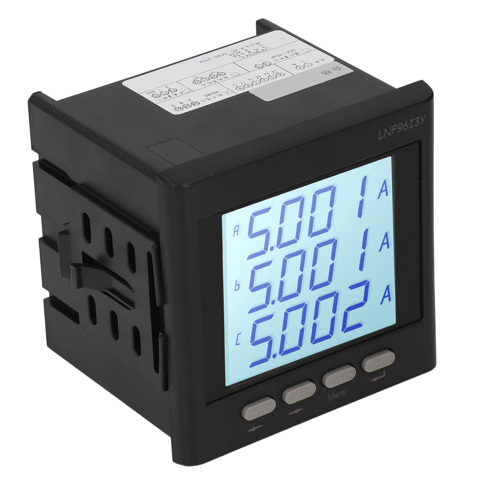 Spannungs- Und Strommessgerät, 3-phasen-digitalvoltmeter Mit Lcd-anzeige, Intelligentes Amperemeter, Ac/dc 80–270 V